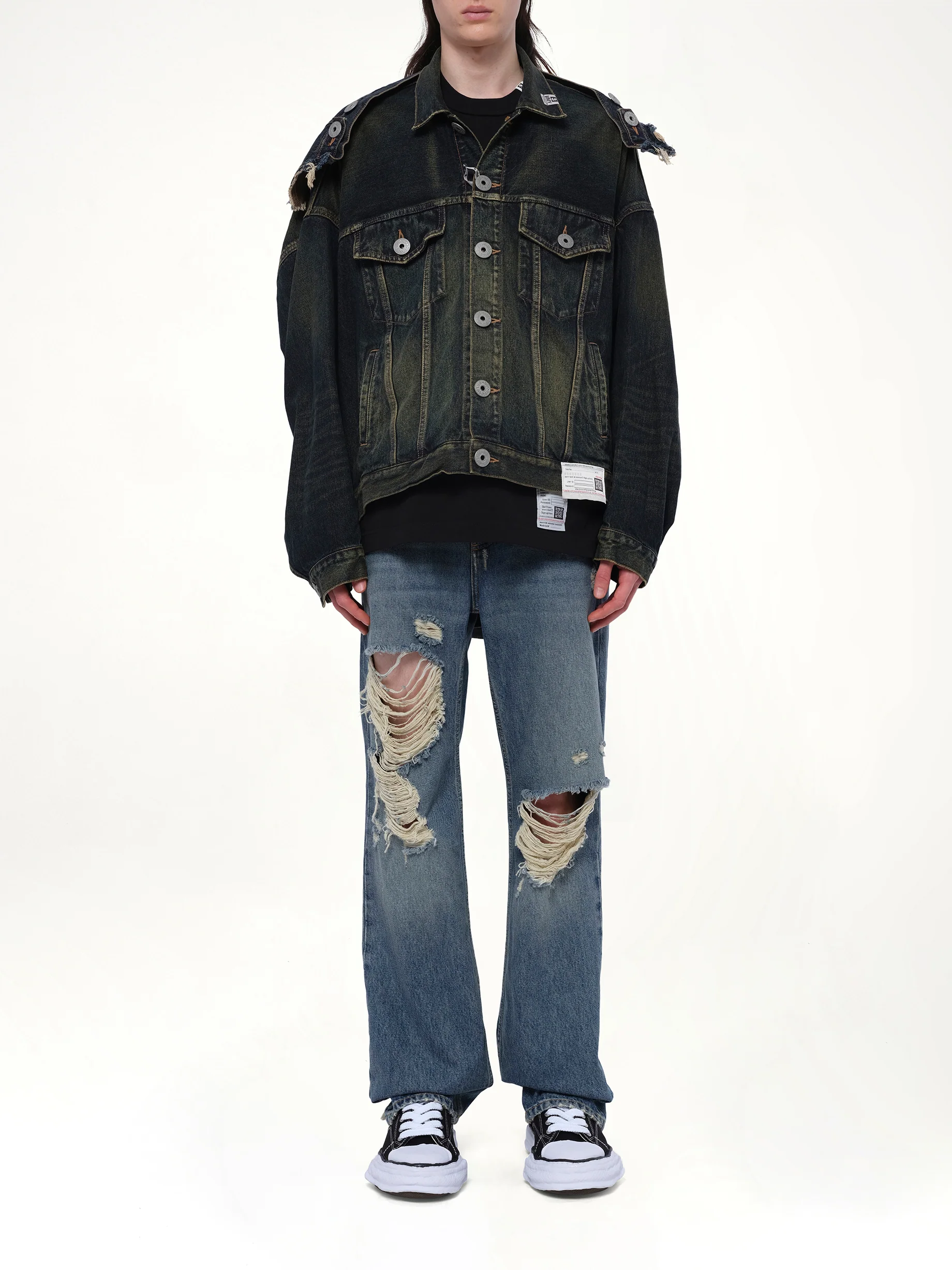 Deconstructed Denim Blouson in Indigo - Image 7
