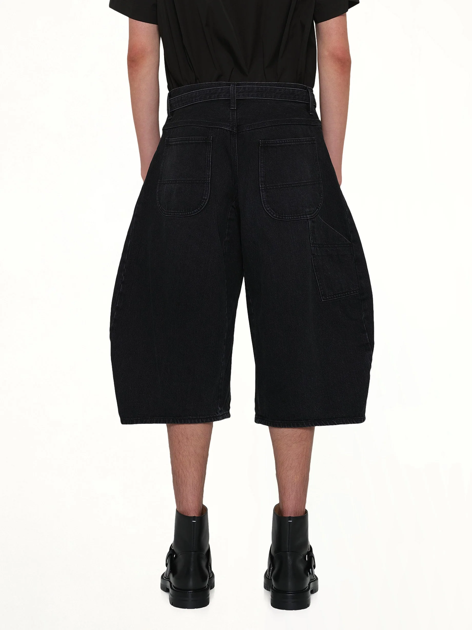 Denim Bermuda in Black - Image 5