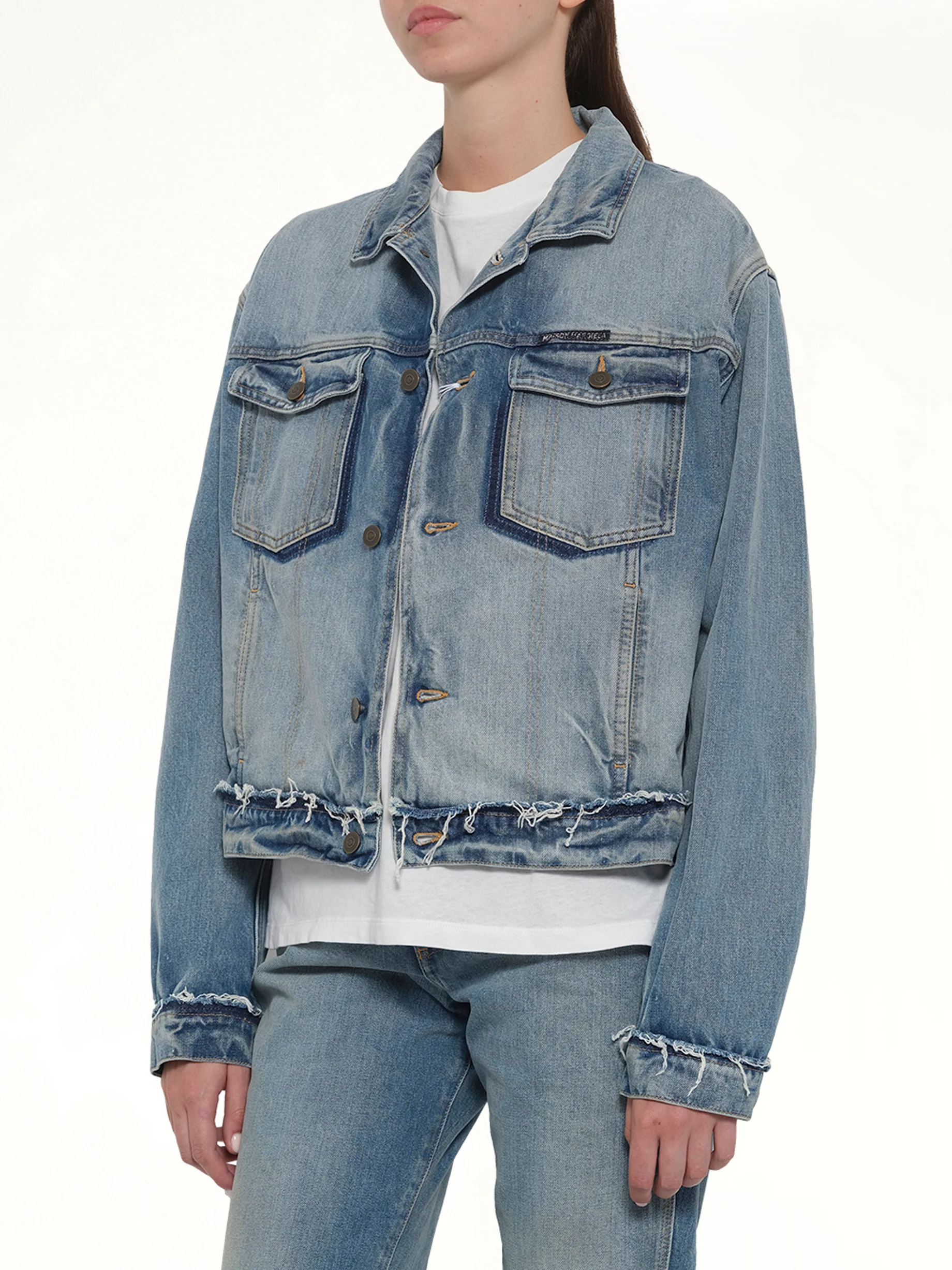 Denim Jacket in Light Blue Indigo - Image 6