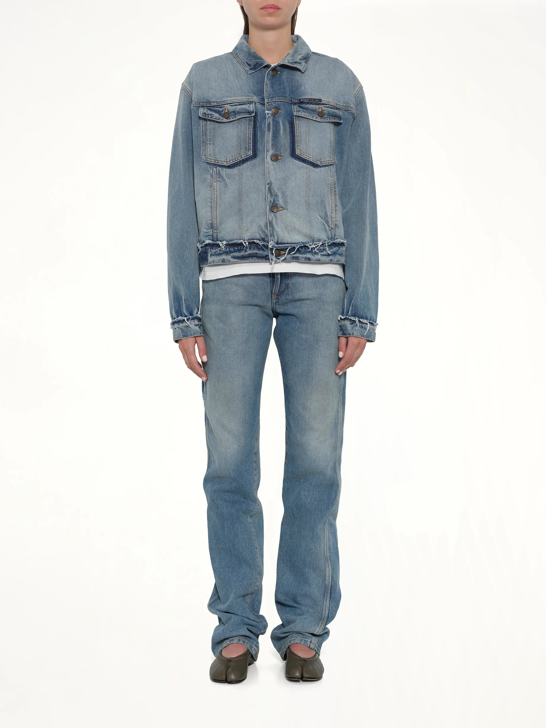 Denim Jacket in Light Blue Indigo - Image 7
