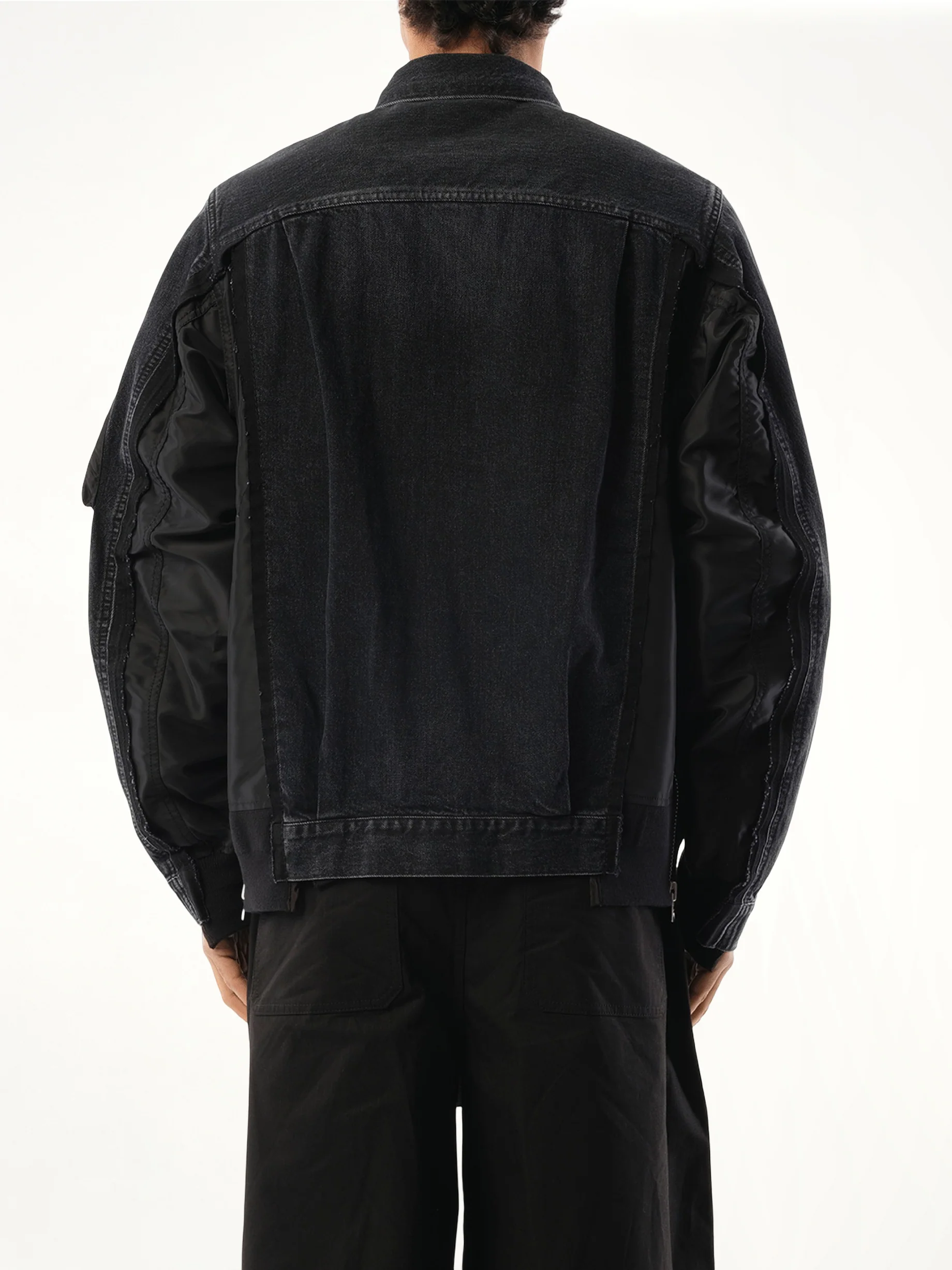 Denim Nylon Twill Jacket in Black - Image 6