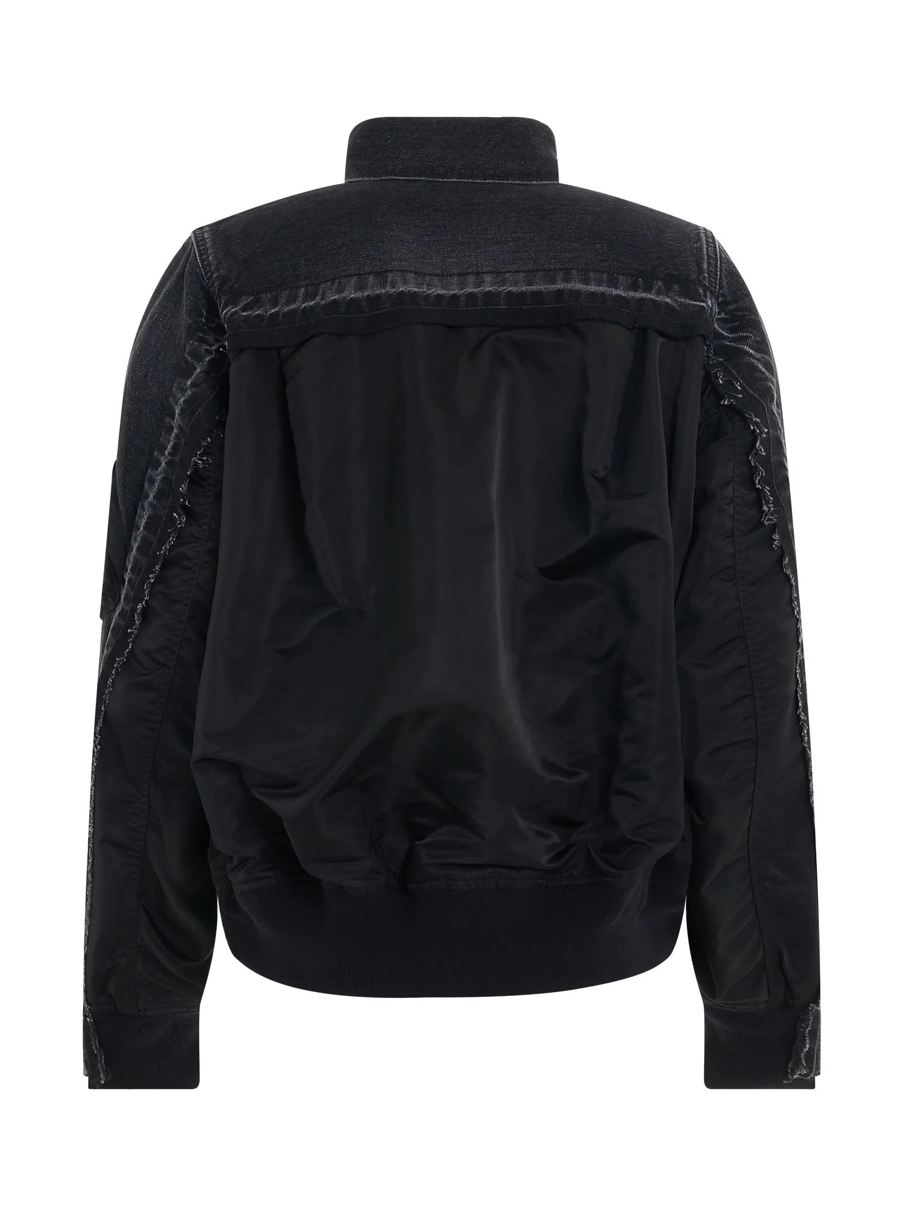 Denim & Nylon Twill Jacket in Black - Image 4