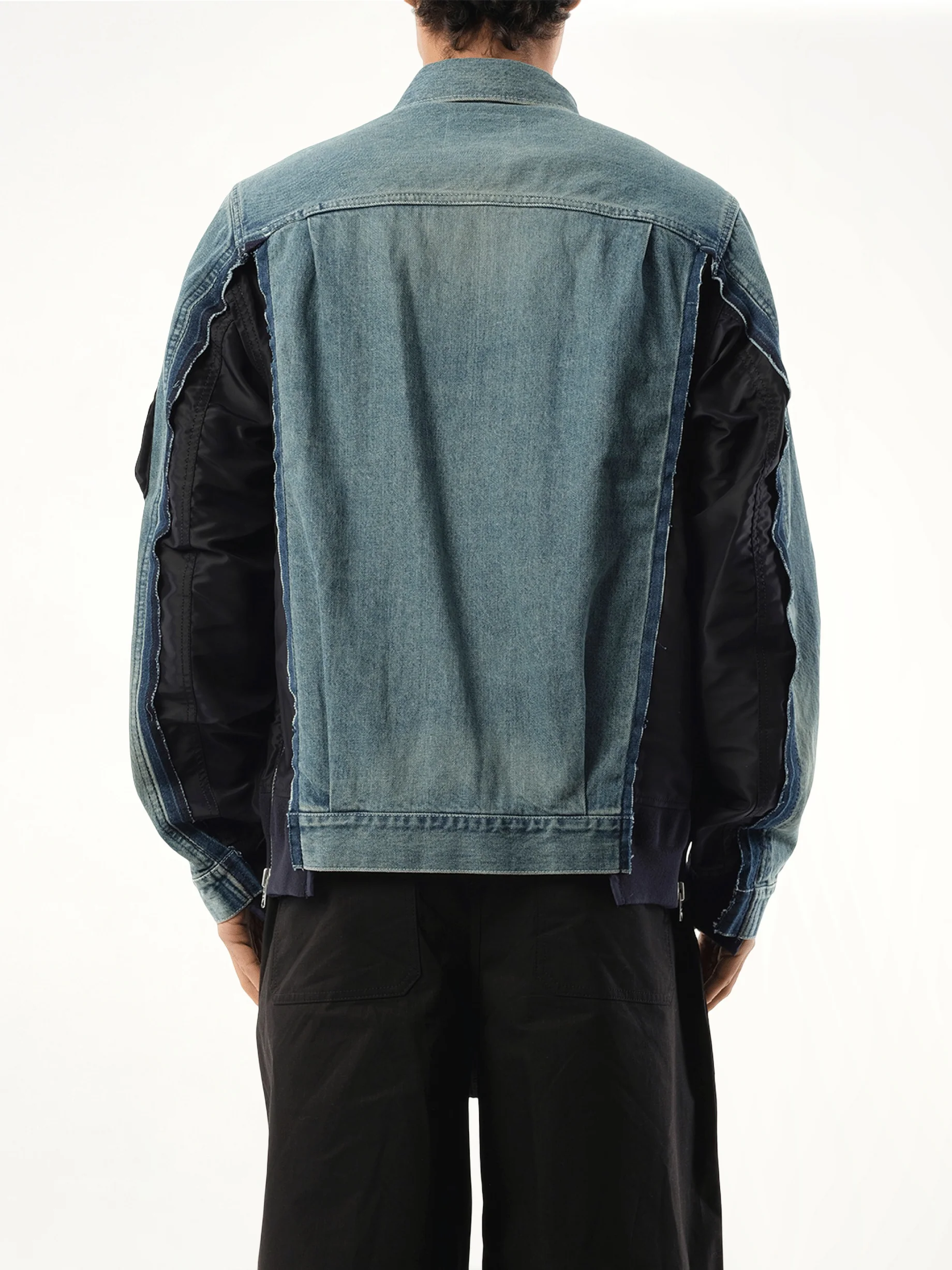 Denim Nylon Twill Jacket in Light Blue - Image 6