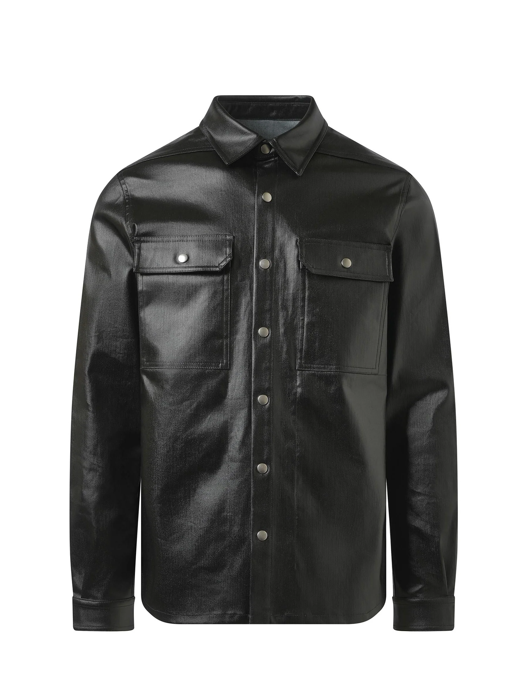 Denim Outershirt in Black - Image 2