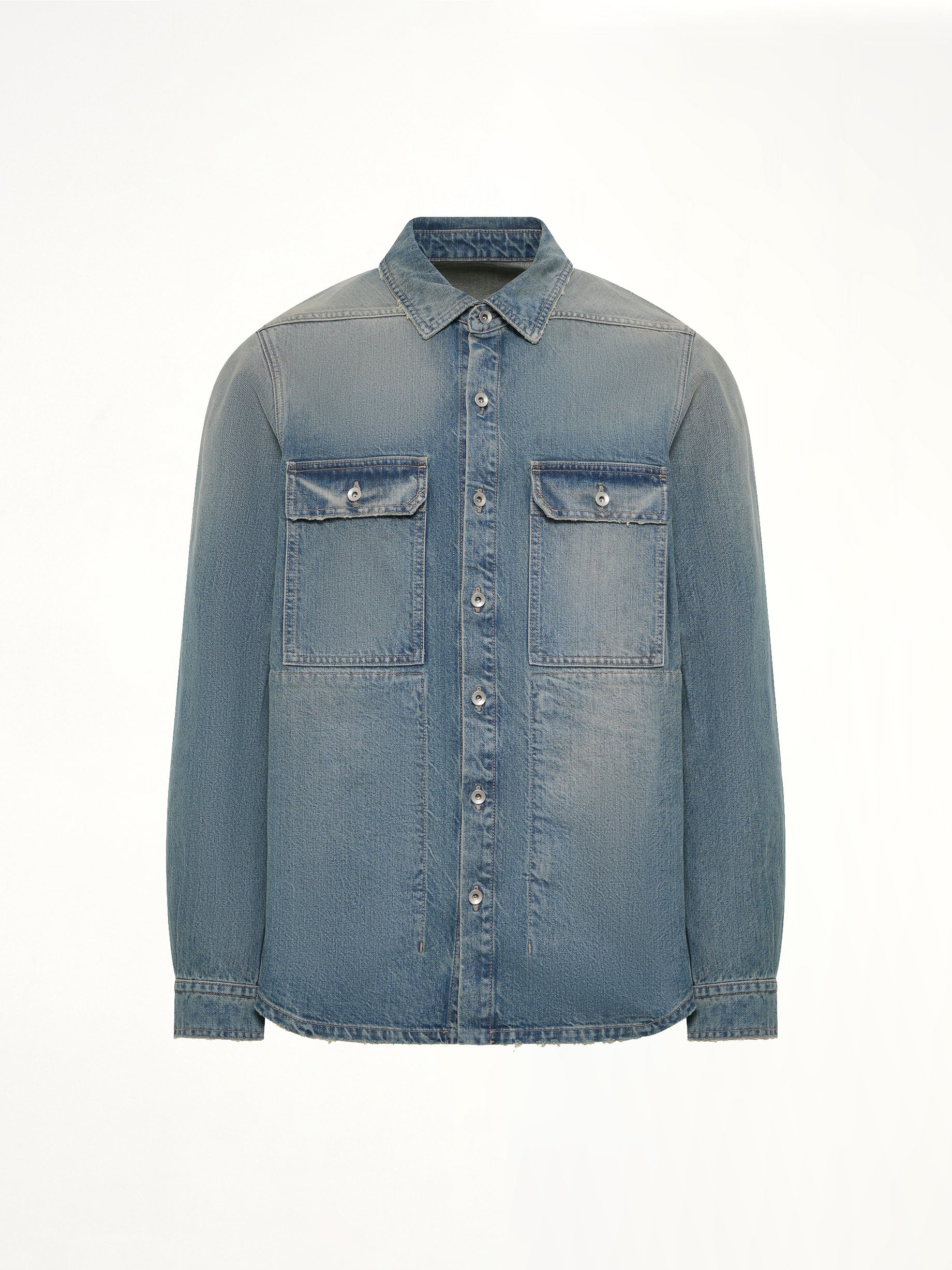 Denim Outershirt in Washed Indigo - Image 2
