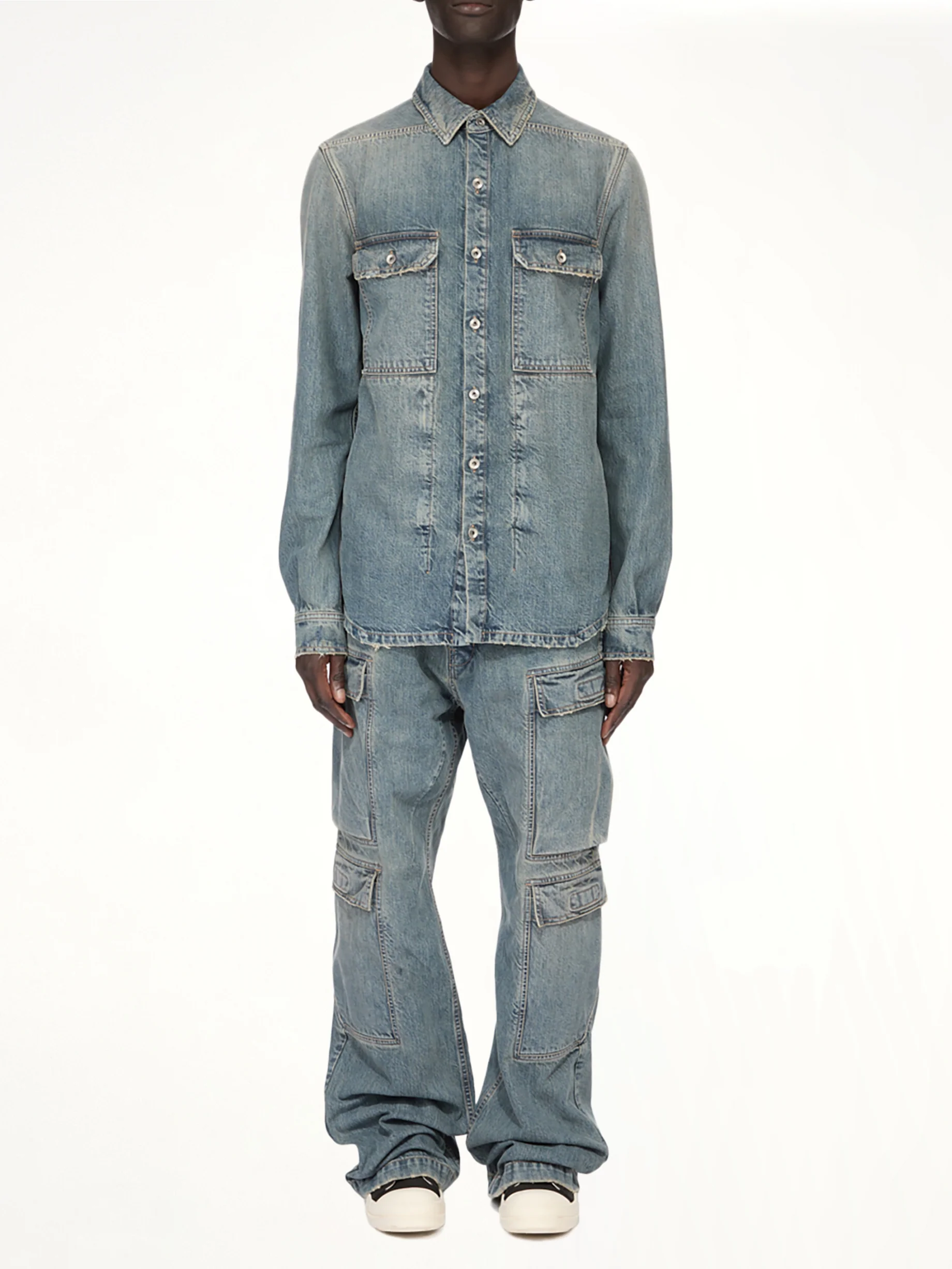 Denim Outershirt in Washed Indigo - Image 5