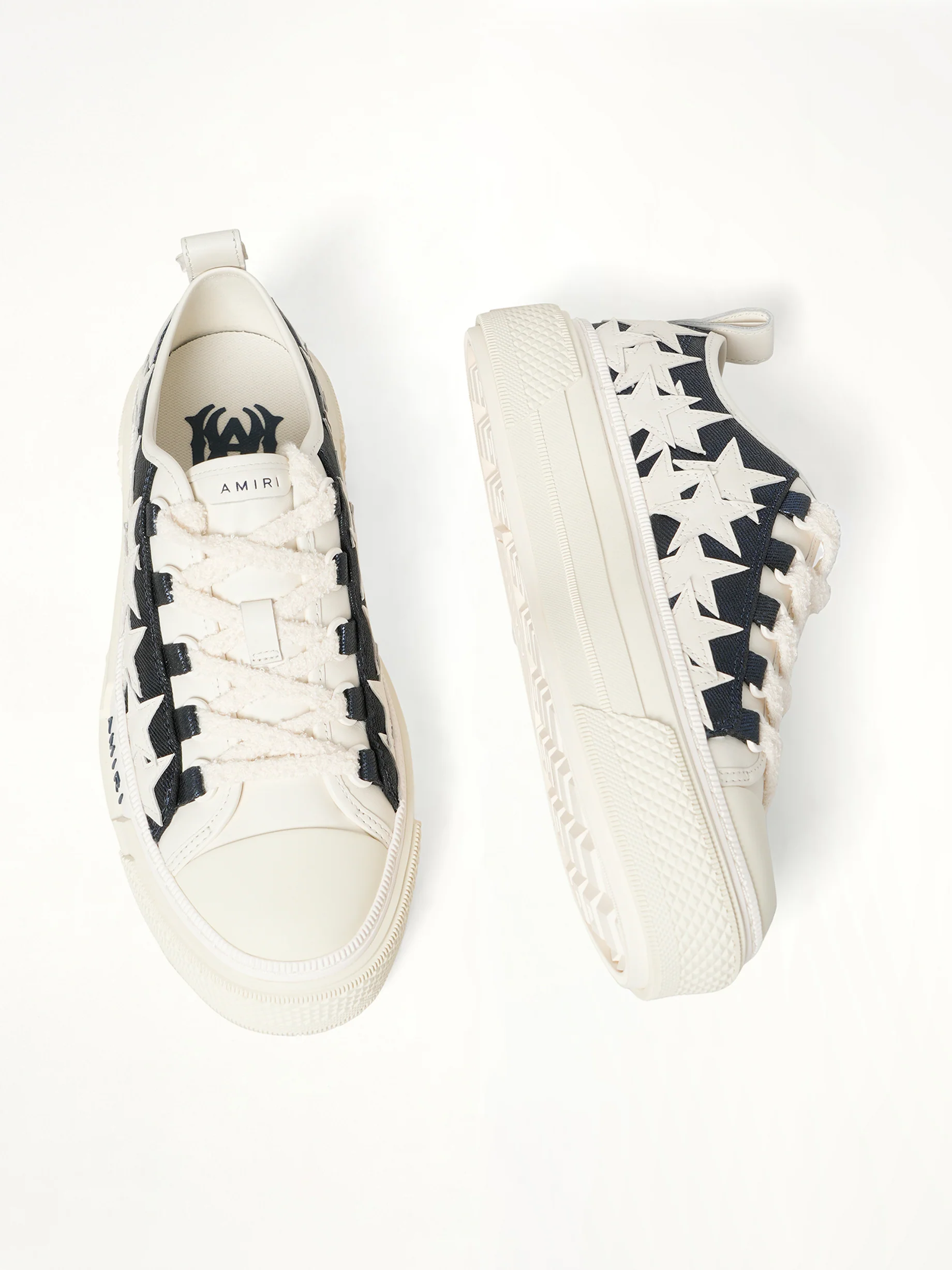 Denim Stars Court Low Sneaker in Wet Shimmer - Image 4