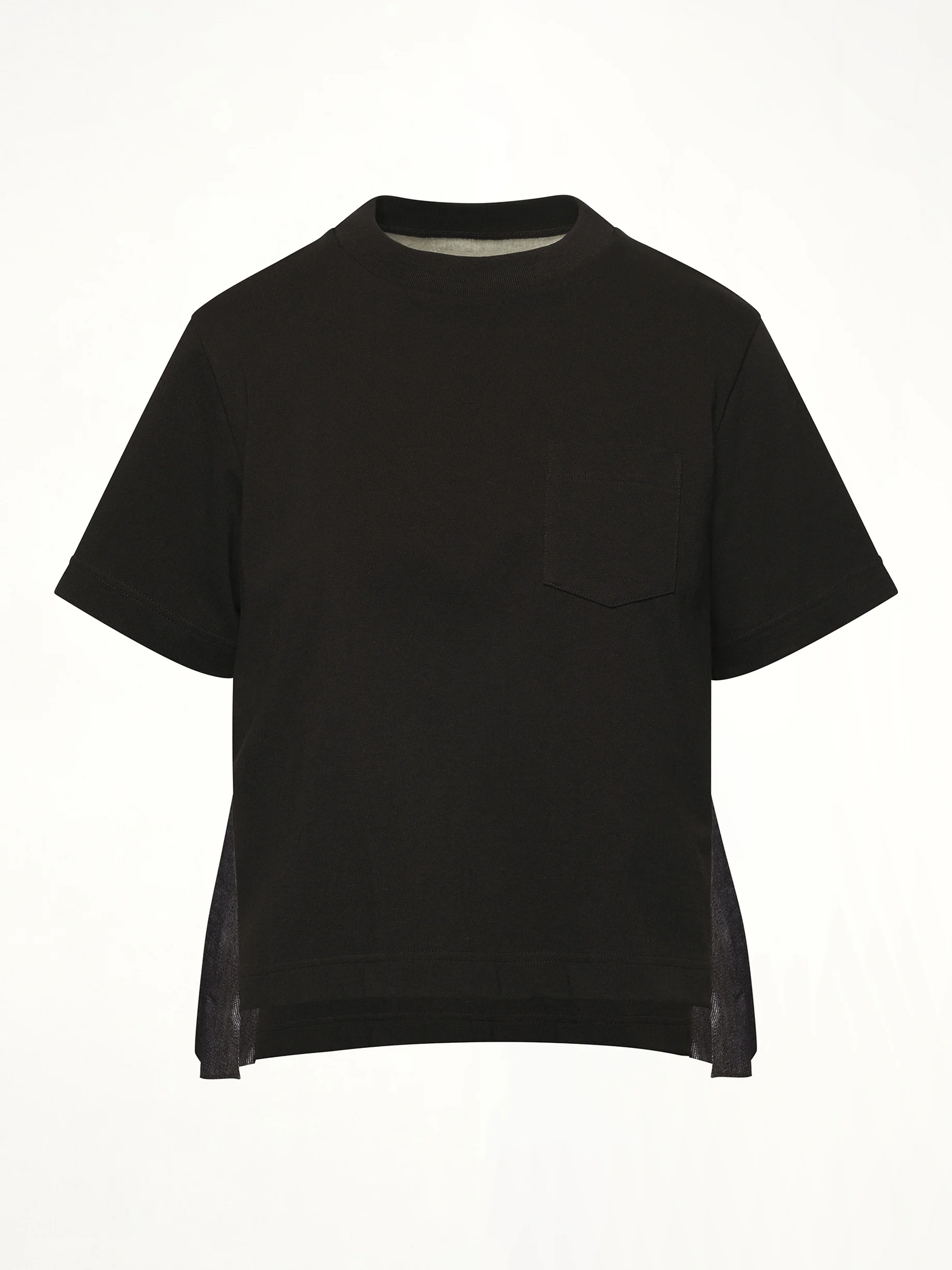 Denim x Cotton Jersey T-Shirt in Black/Indigo - Image 2