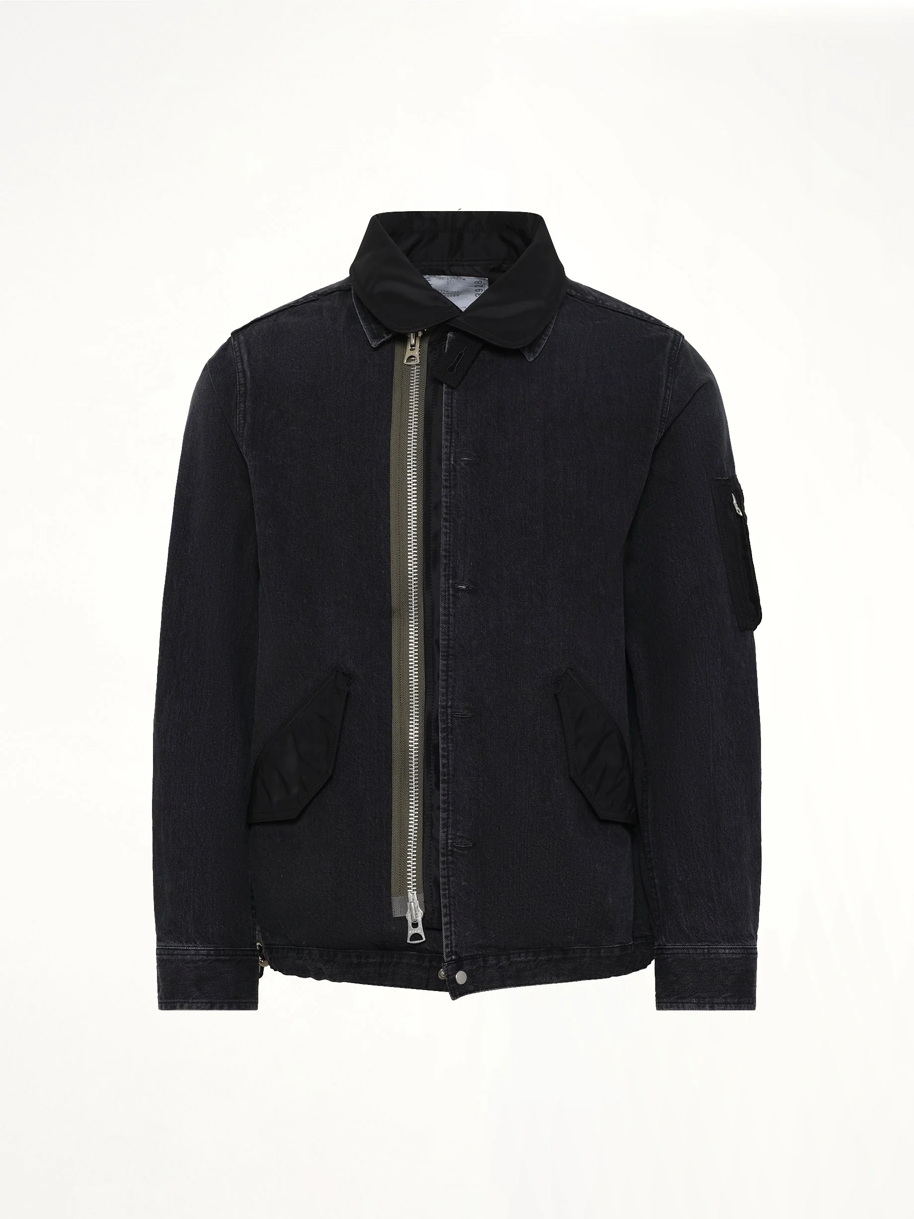Denim x Nylon Twill Blouson in Black - Image 2