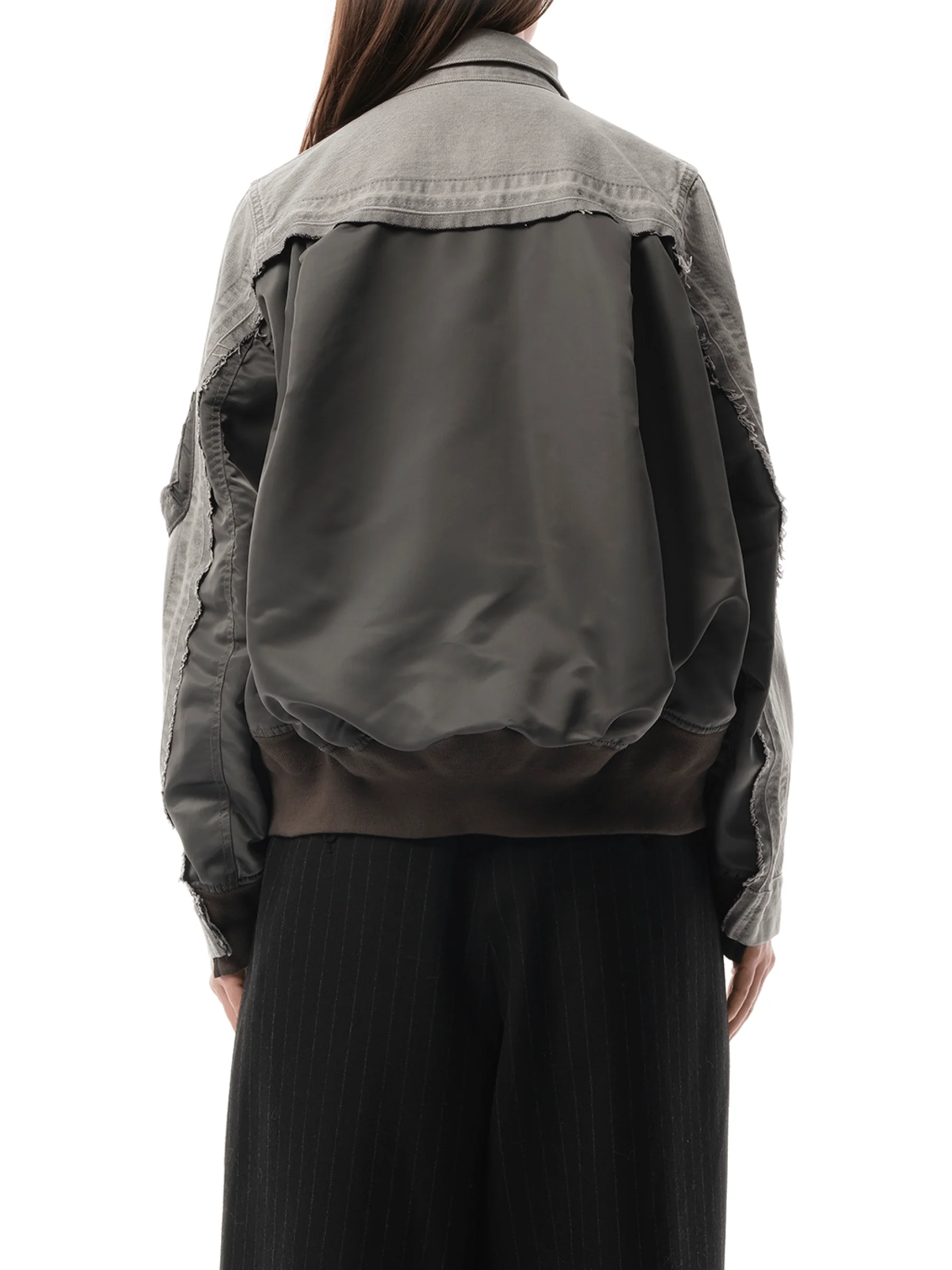 Denim Nylon Twill Jacket in Gray - Image 6