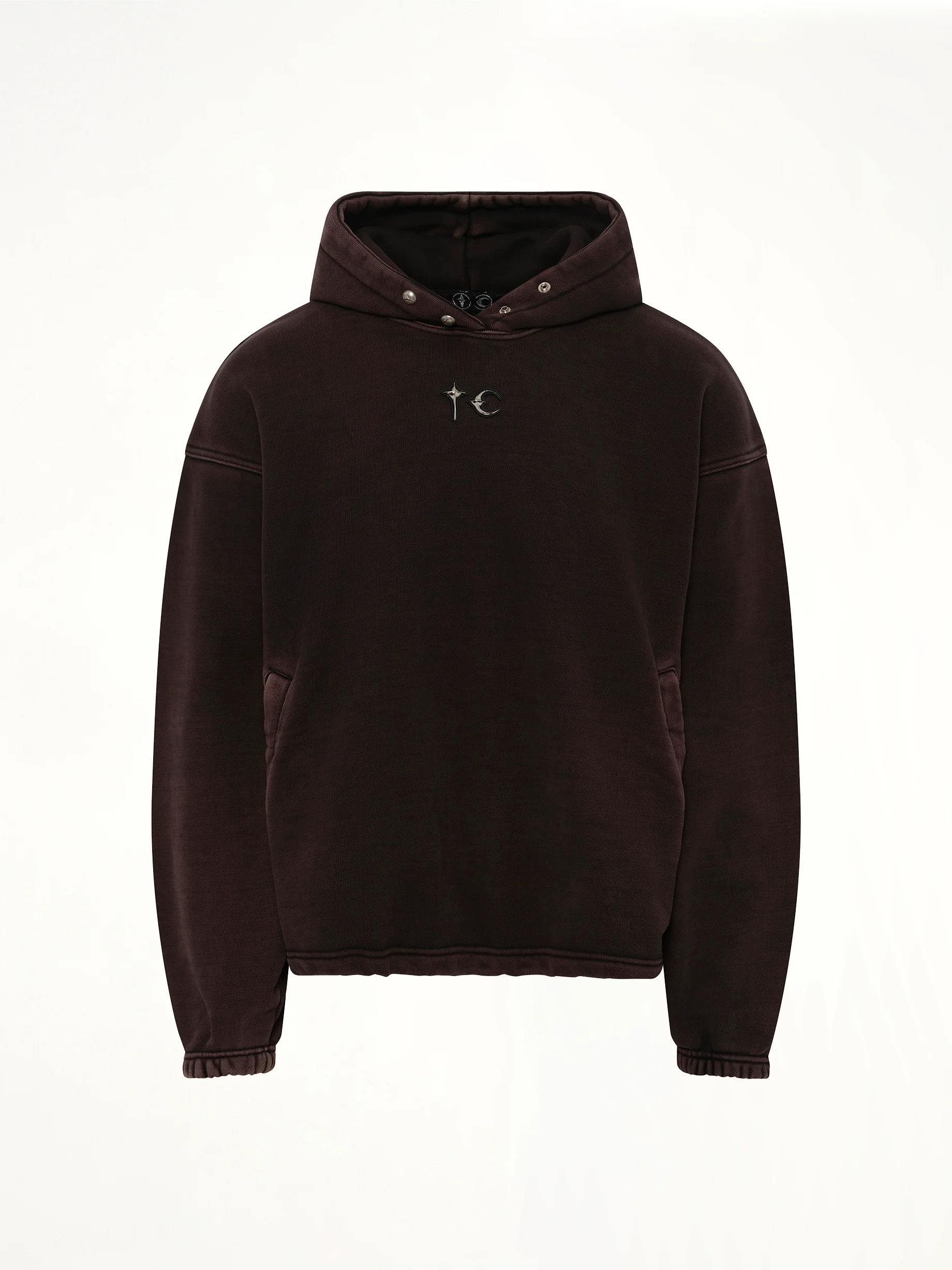 Devil Peace Patch Hoodie in Black - Image 2