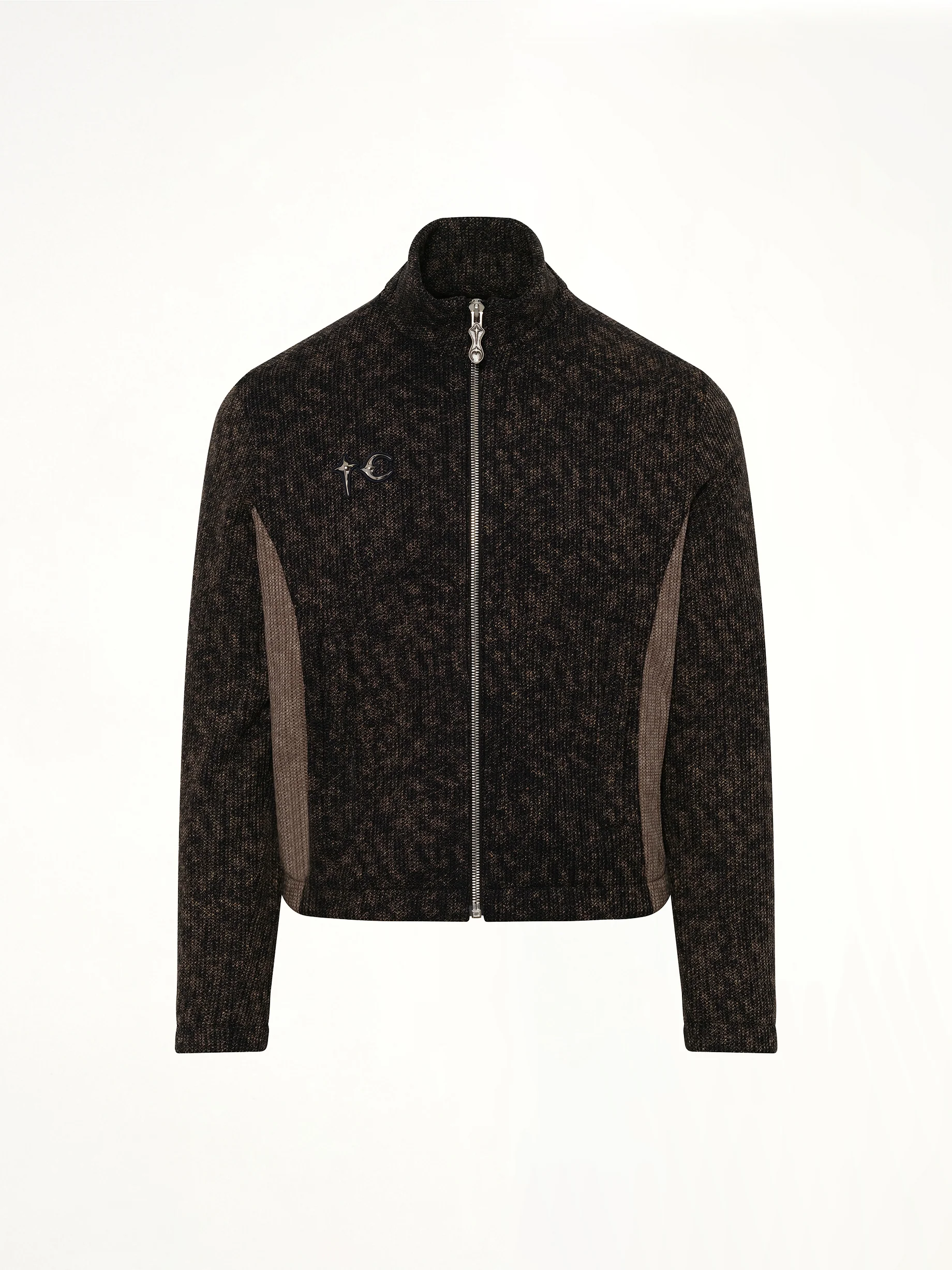 Devil Peace Patch Knit Jacket in Black - Image 2
