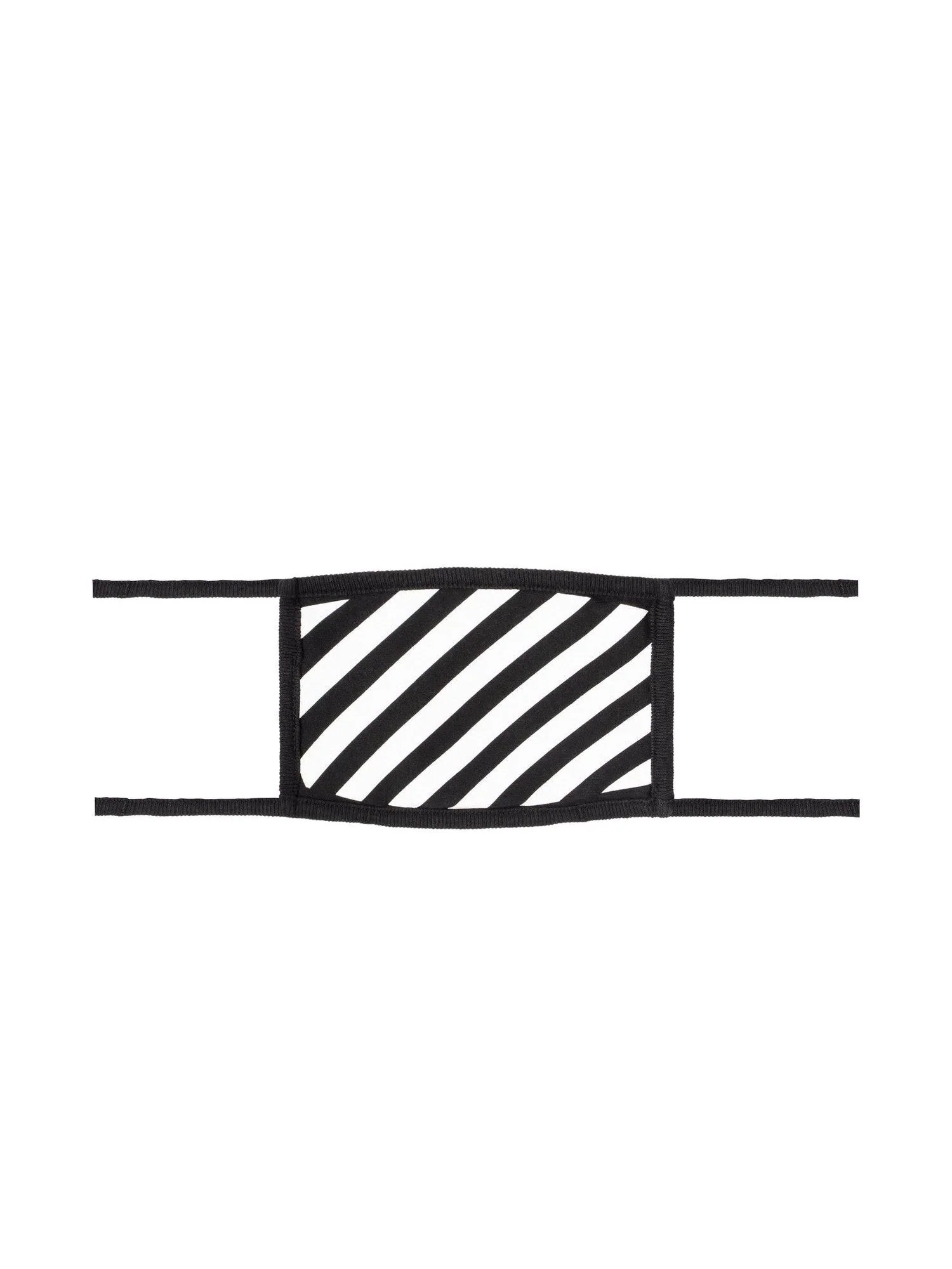 Diagonal Stripe Mask in Black