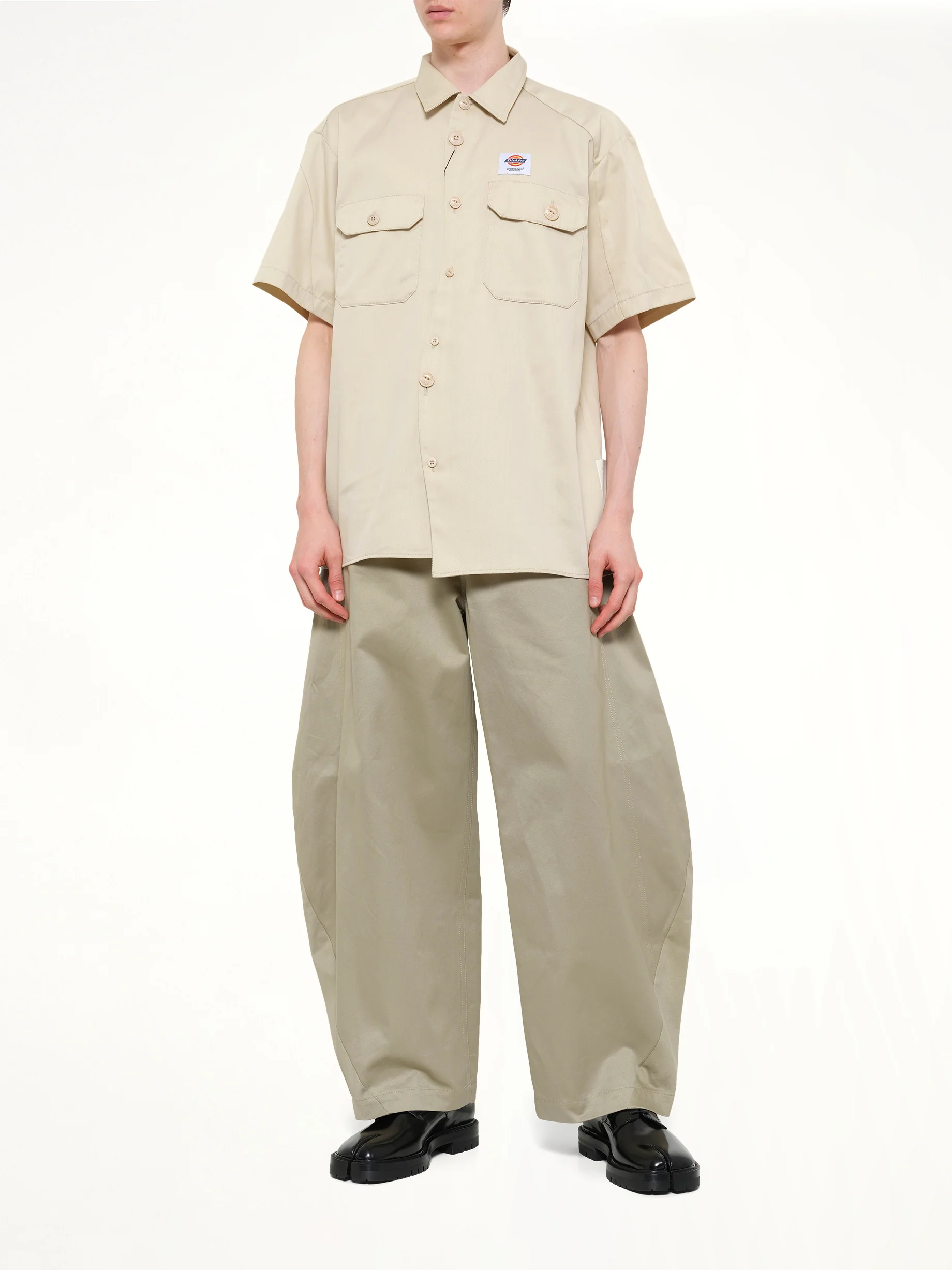 Dickies x UC SS Shirt in Light Grey/Beige - Image 4