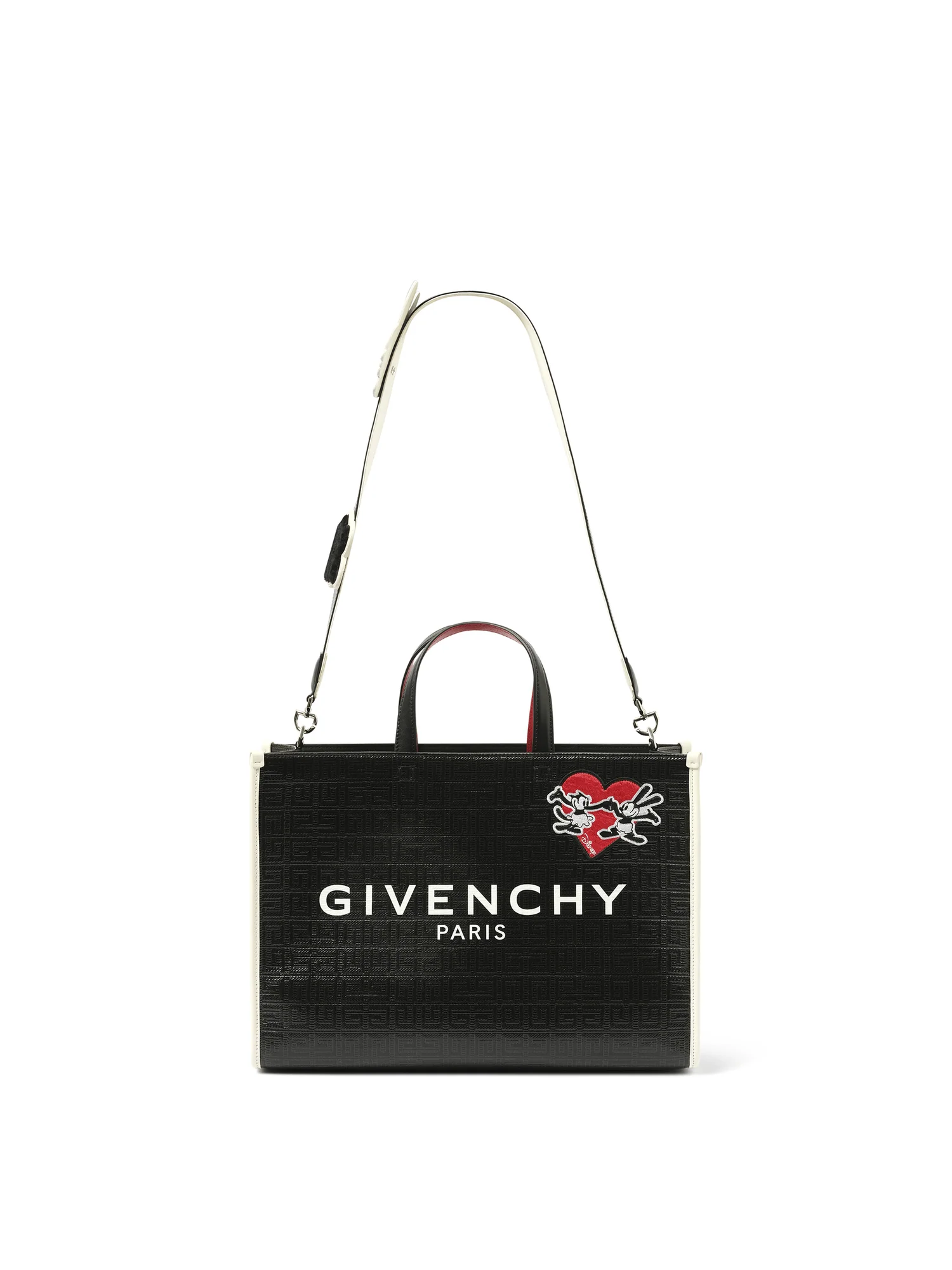 Disney Ortensia & Oswald Medium G Tote Shopping Bag in Coated Canvas in Black