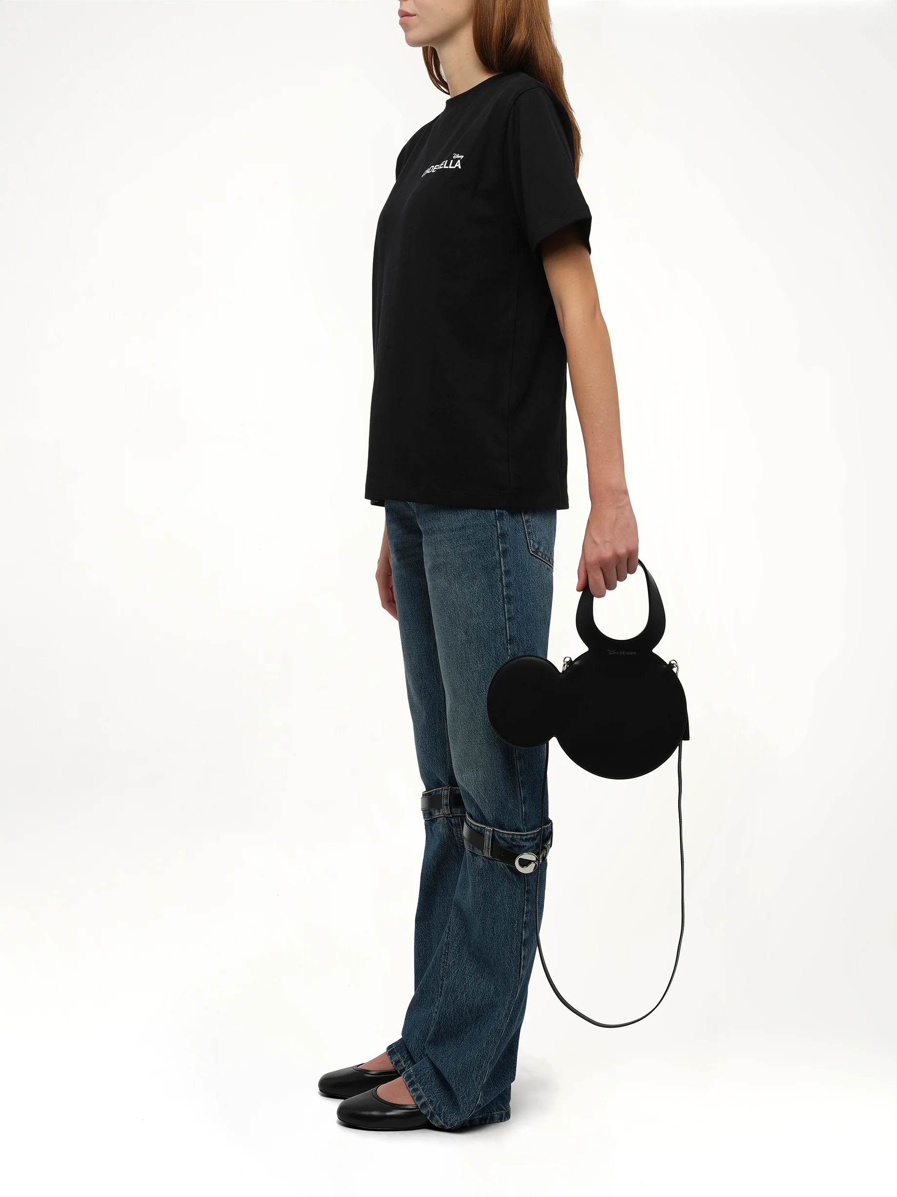 Disney x Coperni Crossbody Baby Mickey Tote Bag in Black - Image 4