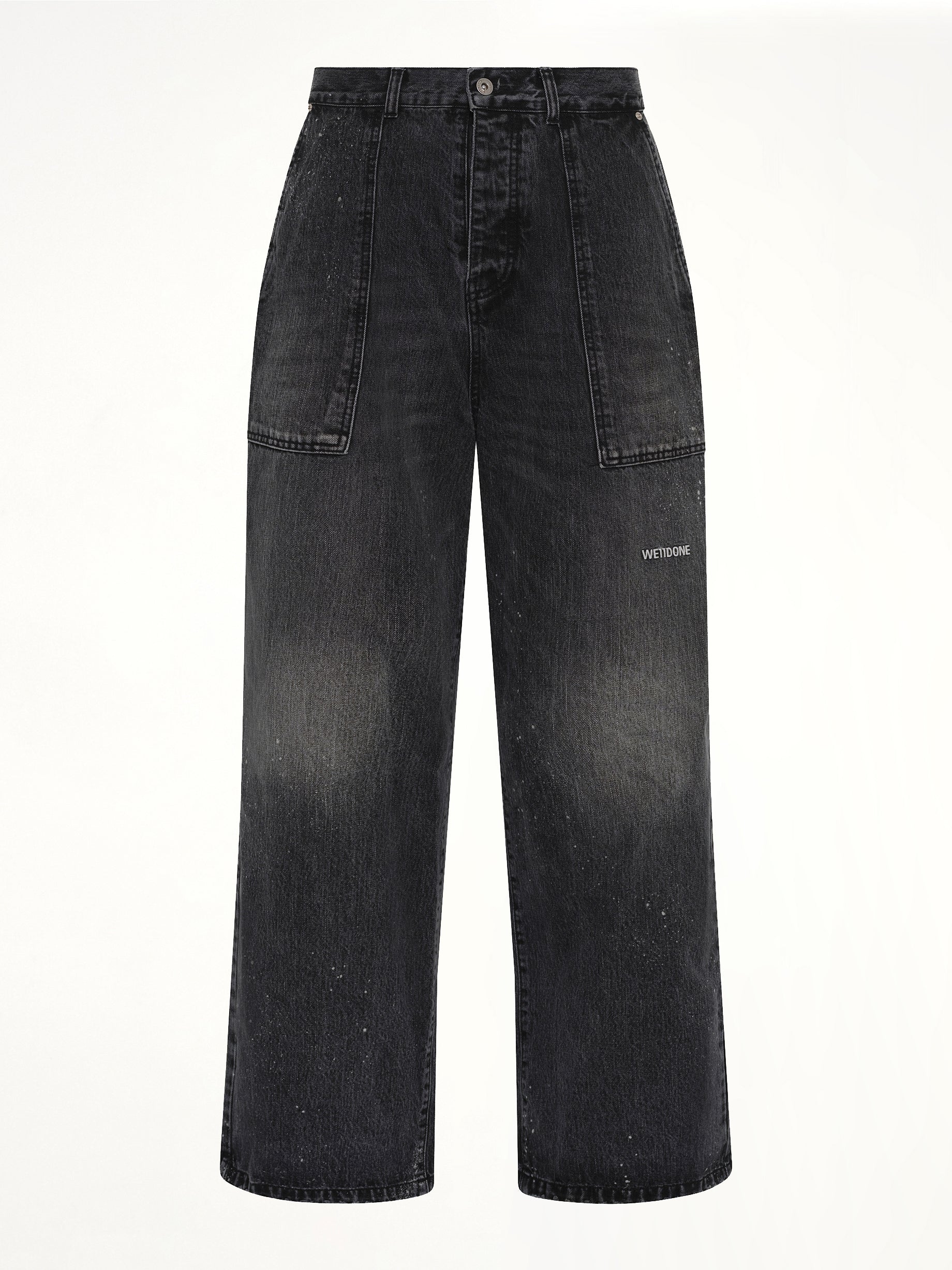 Distressed Cargo Jeans in Black - Image 2