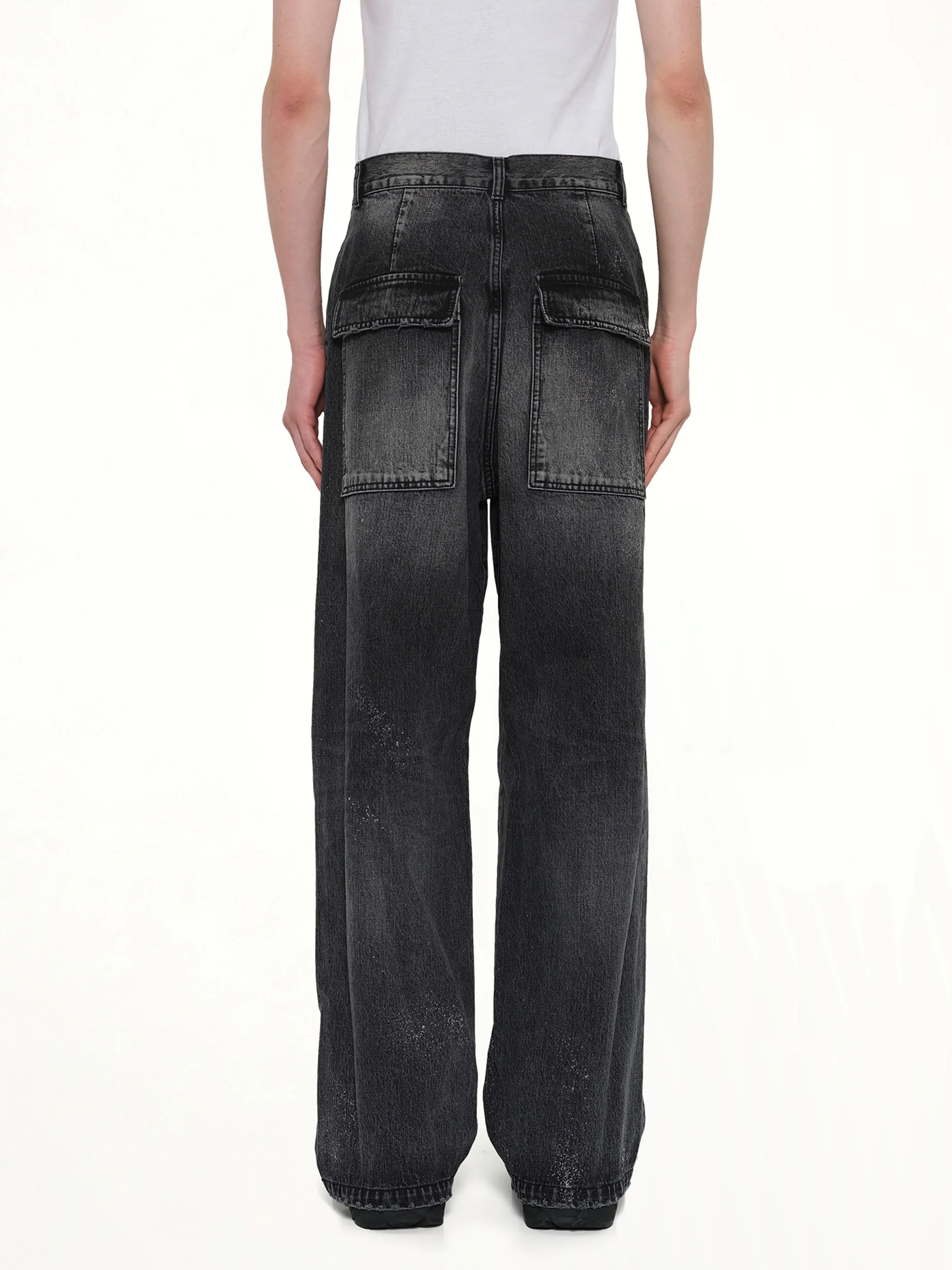 Distressed Cargo Jeans in Black - Image 5