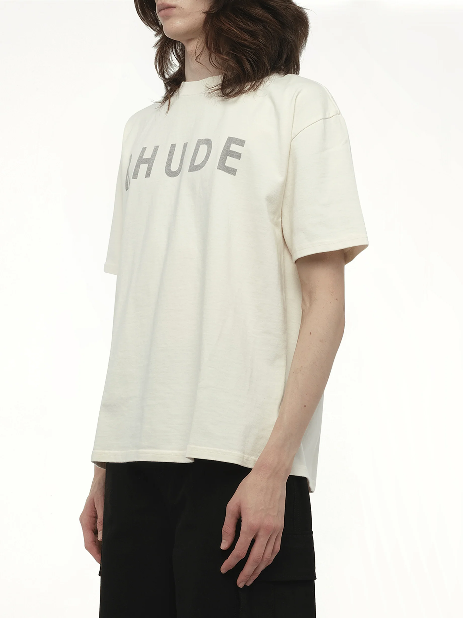 Distressed Logo T-Shirt in Vintage White - Image 5