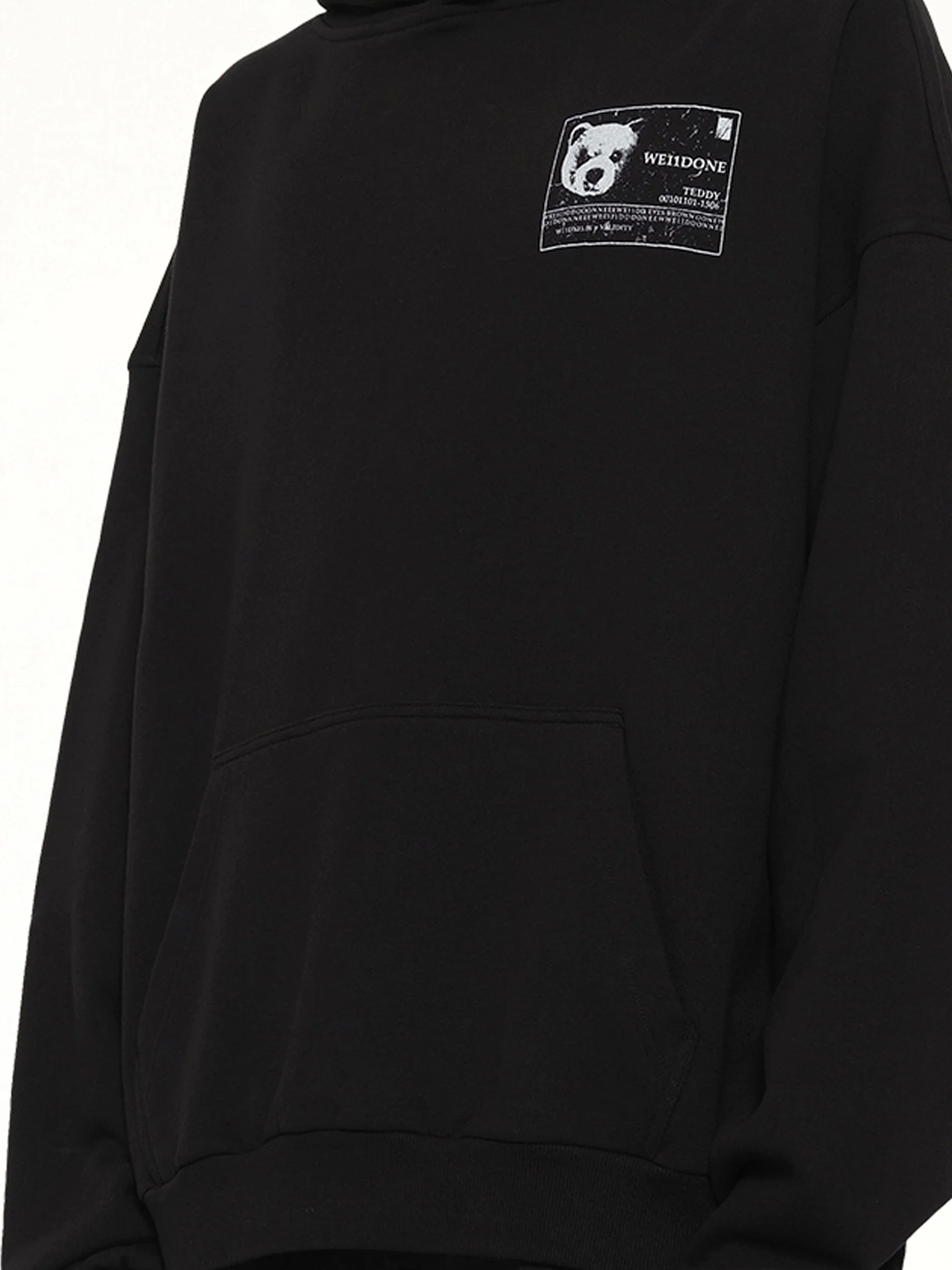 DNA Teddy ID Hoodie in Black - Image 6