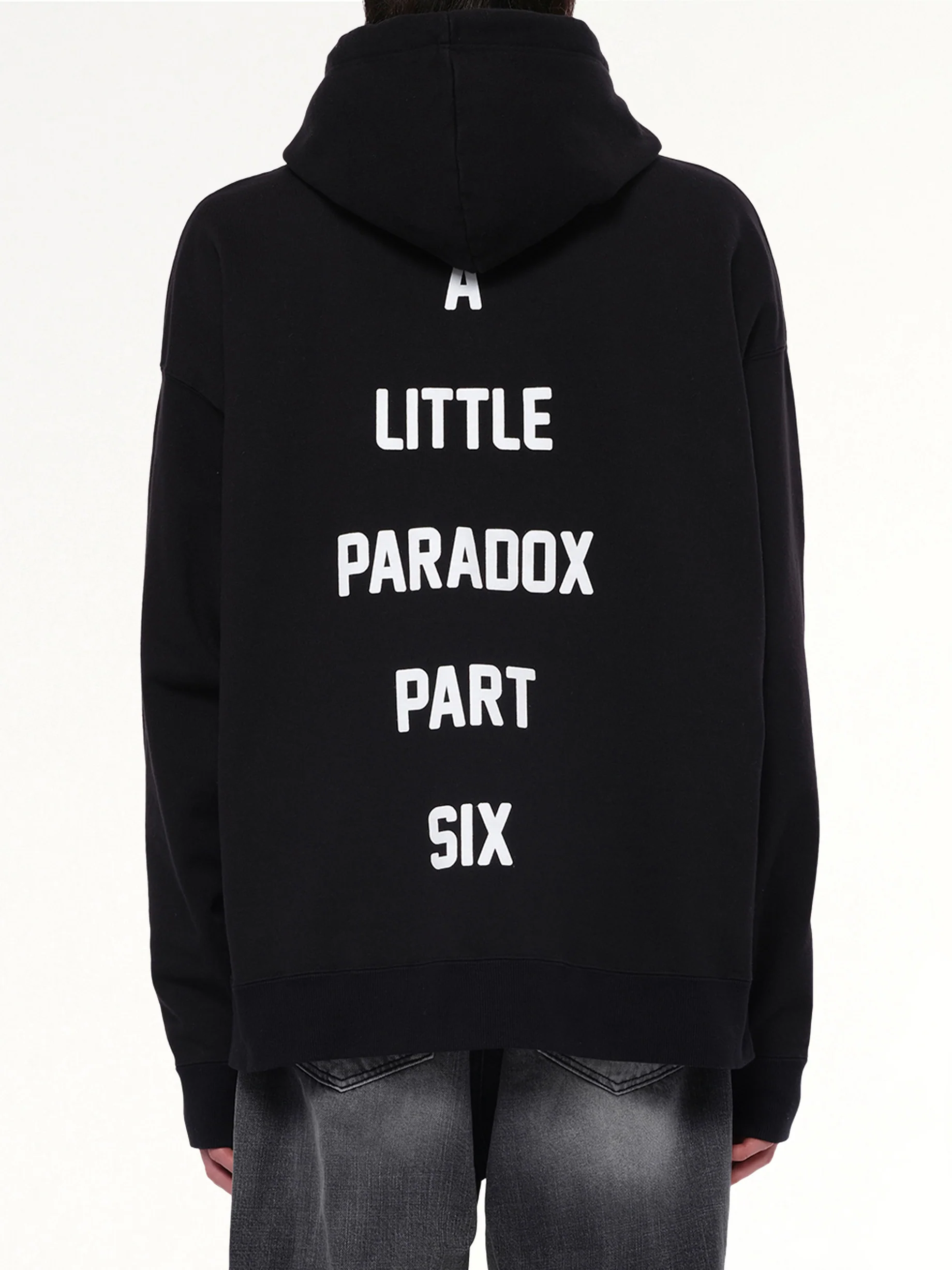 Dog Printed Hoodie in Black - Image 5