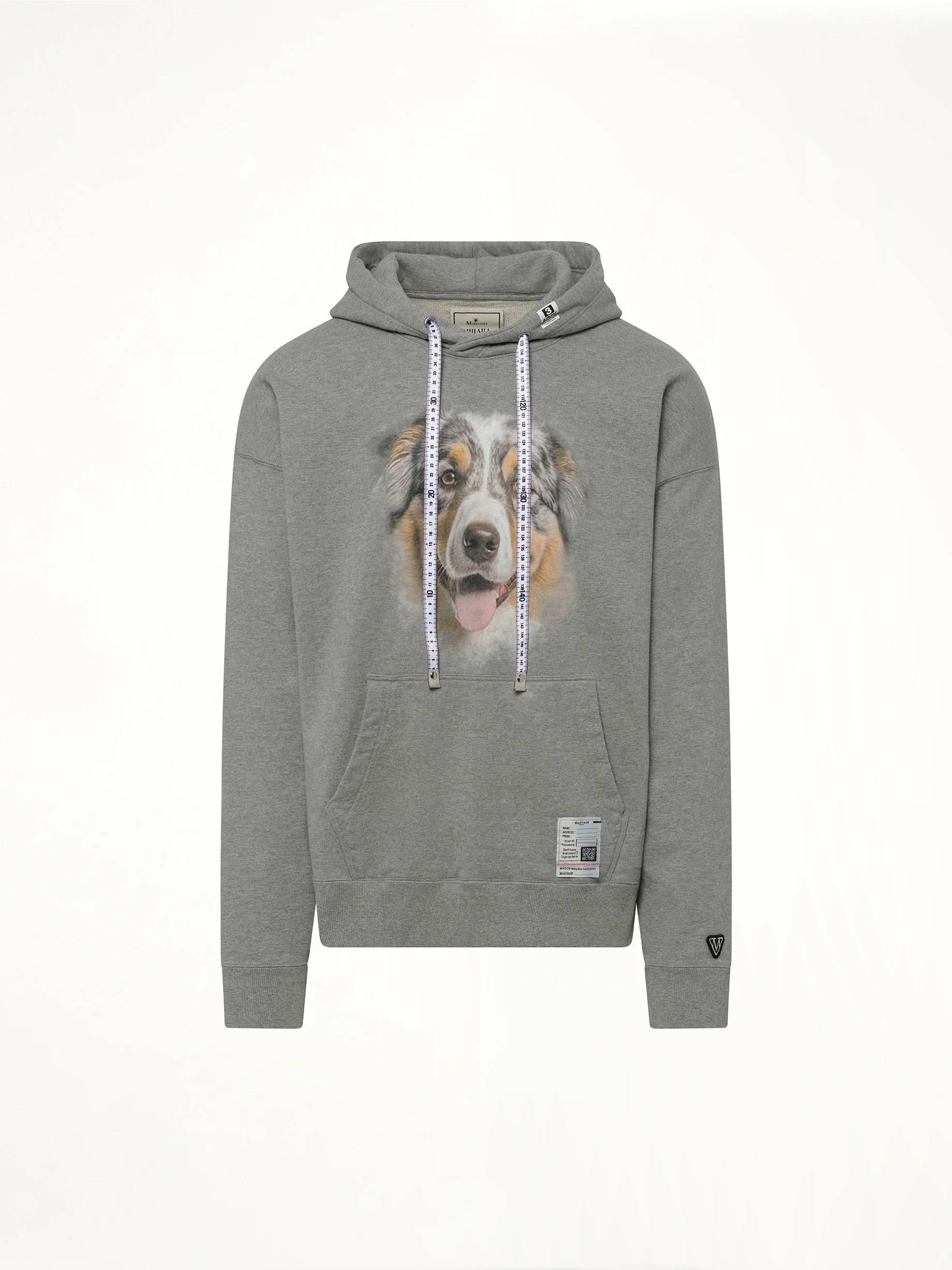 Dog Printed Hoodie in Gray - Image 2