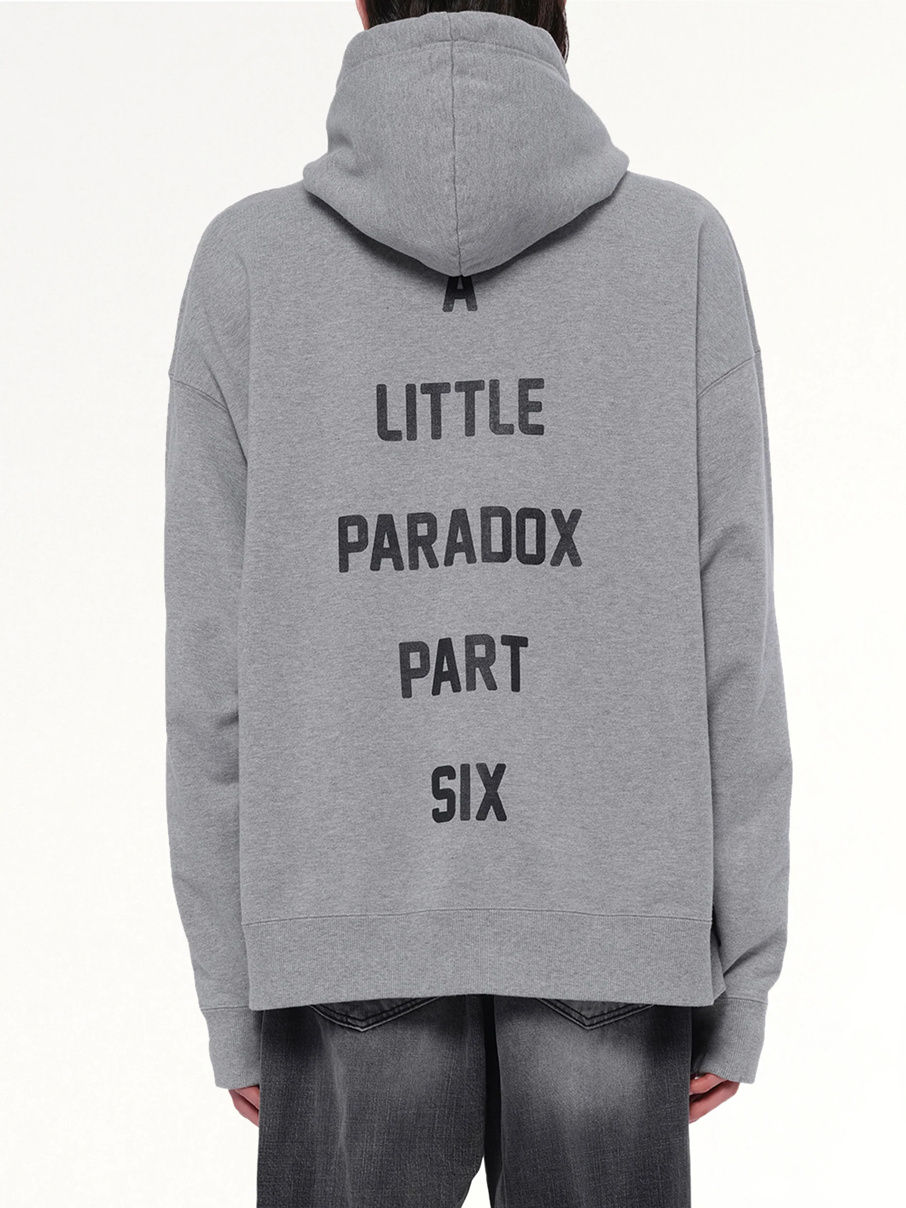 Dog Printed Hoodie in Gray - Image 5