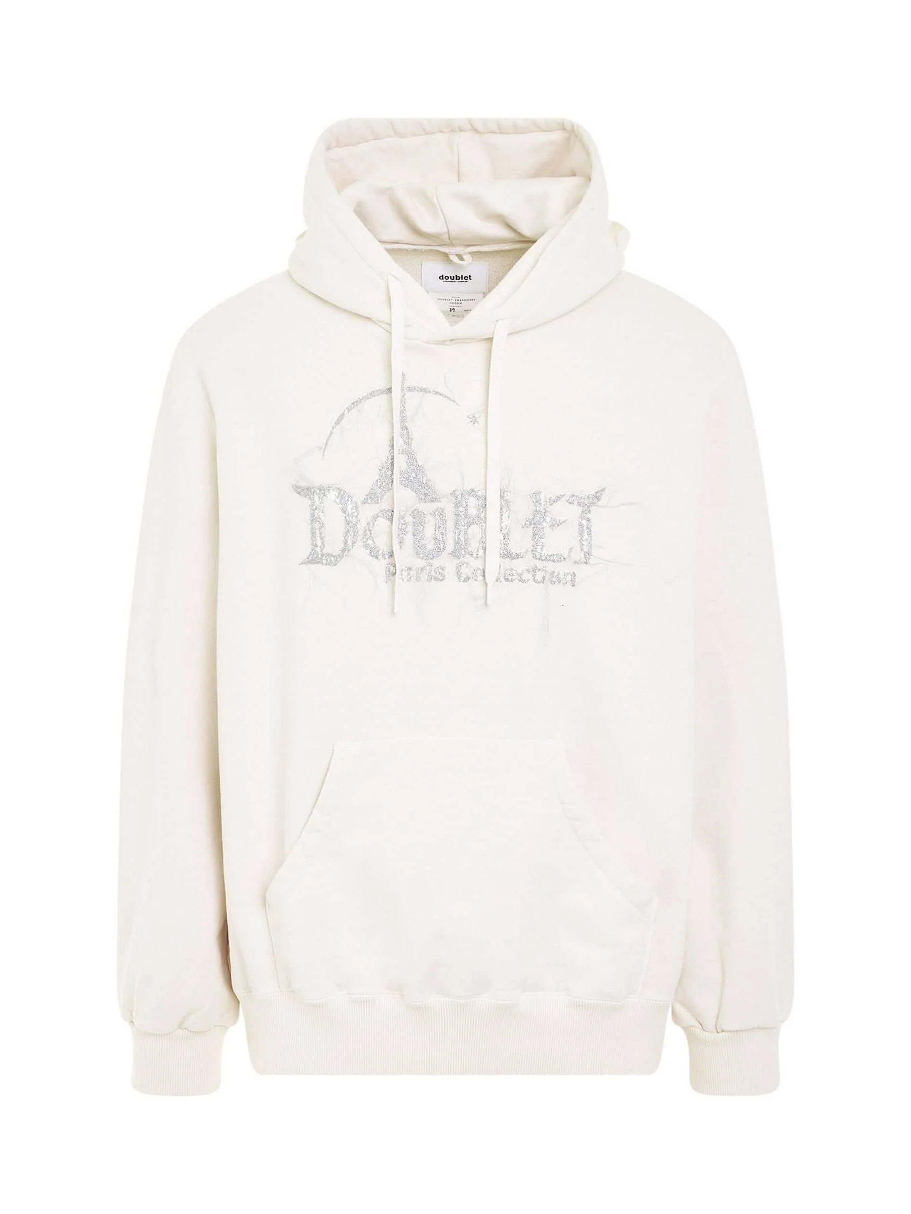 "DOUBLAND" Embroidery Hoodie in White