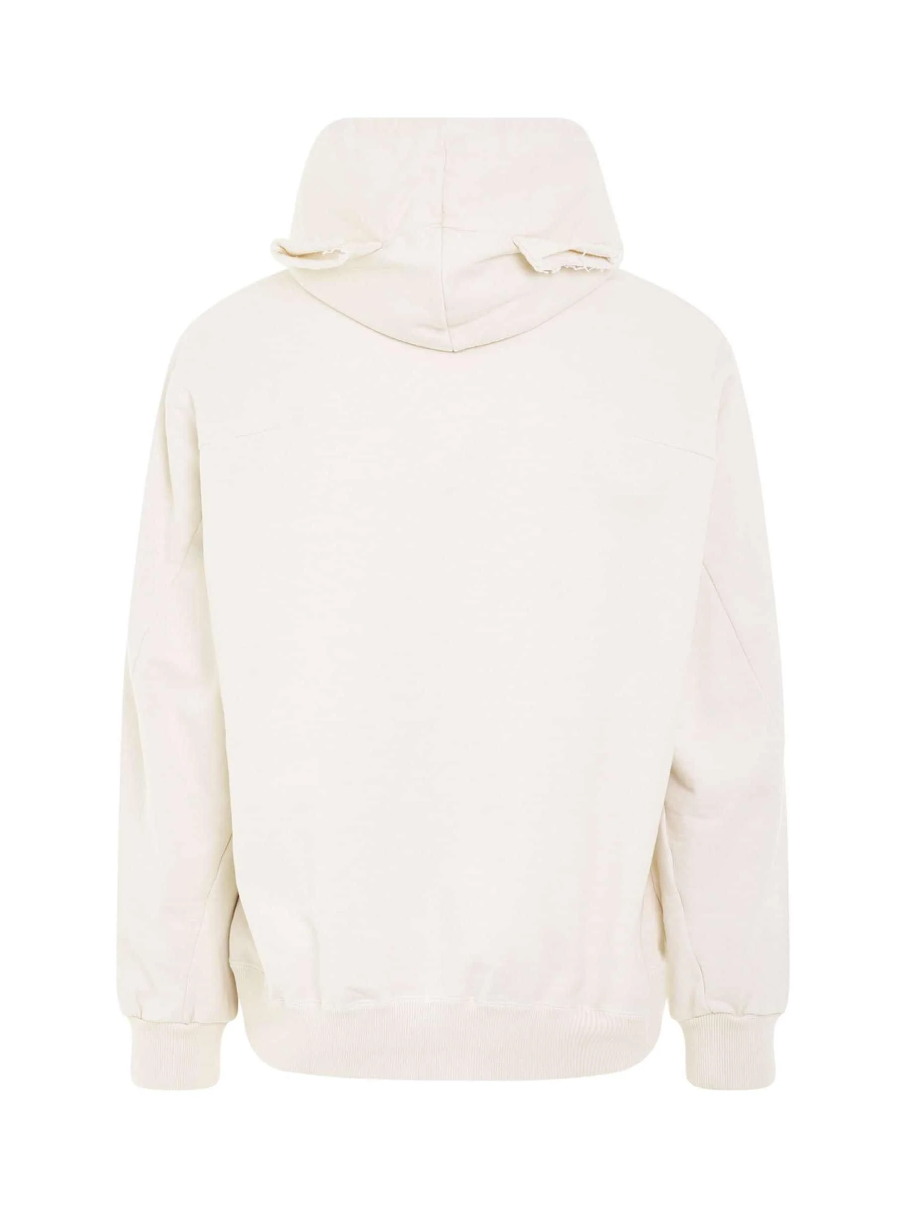 "DOUBLAND" Embroidery Hoodie in White - Image 4