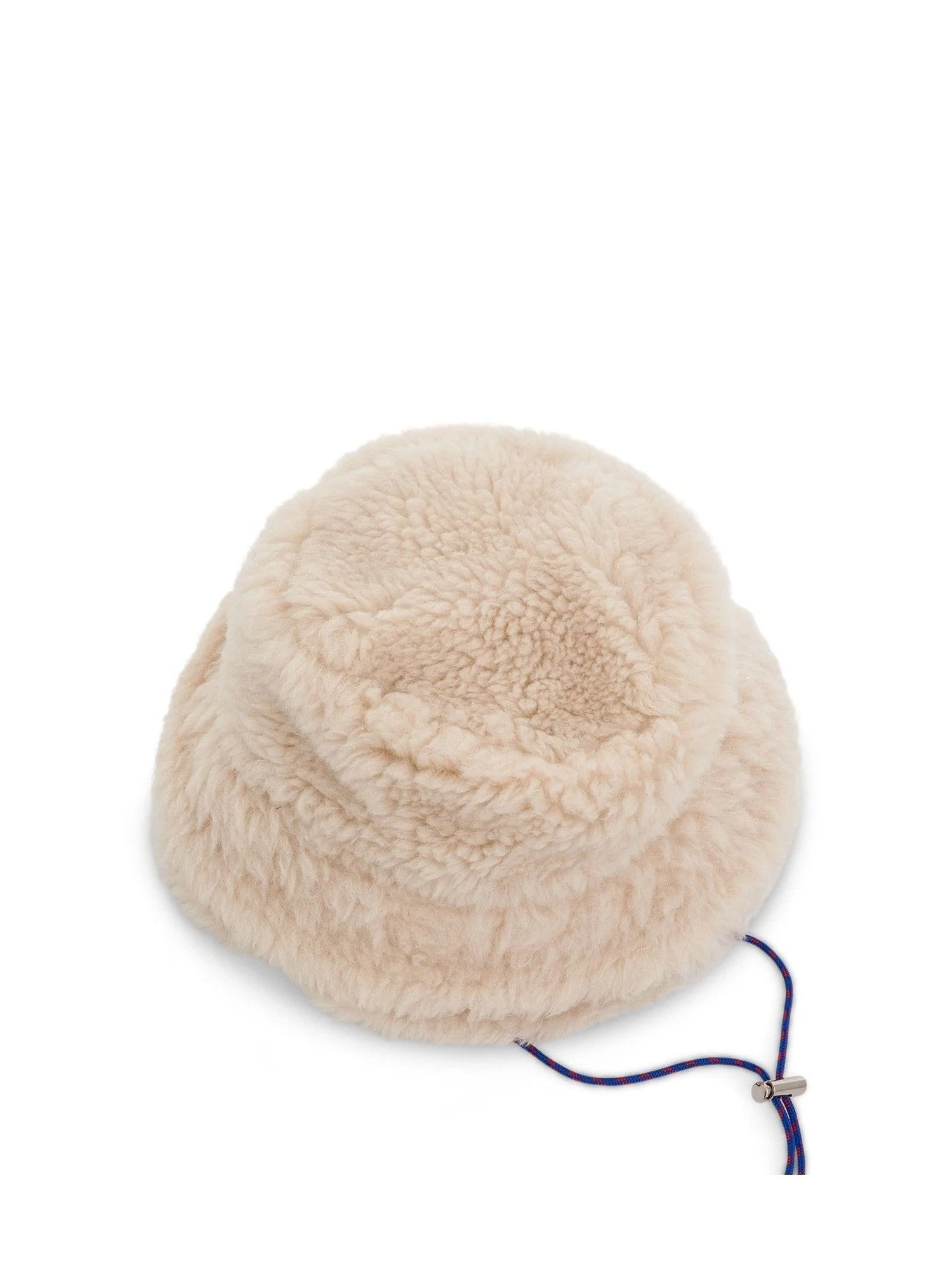 Double Brim Faux Shearling in Off White - Image 3