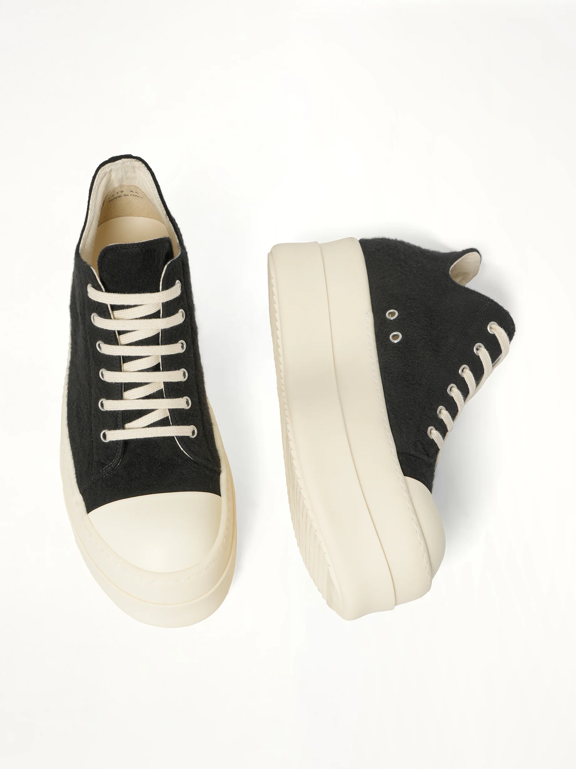 Double Bumper Sneaker in Black/Milk/Milk - Image 4