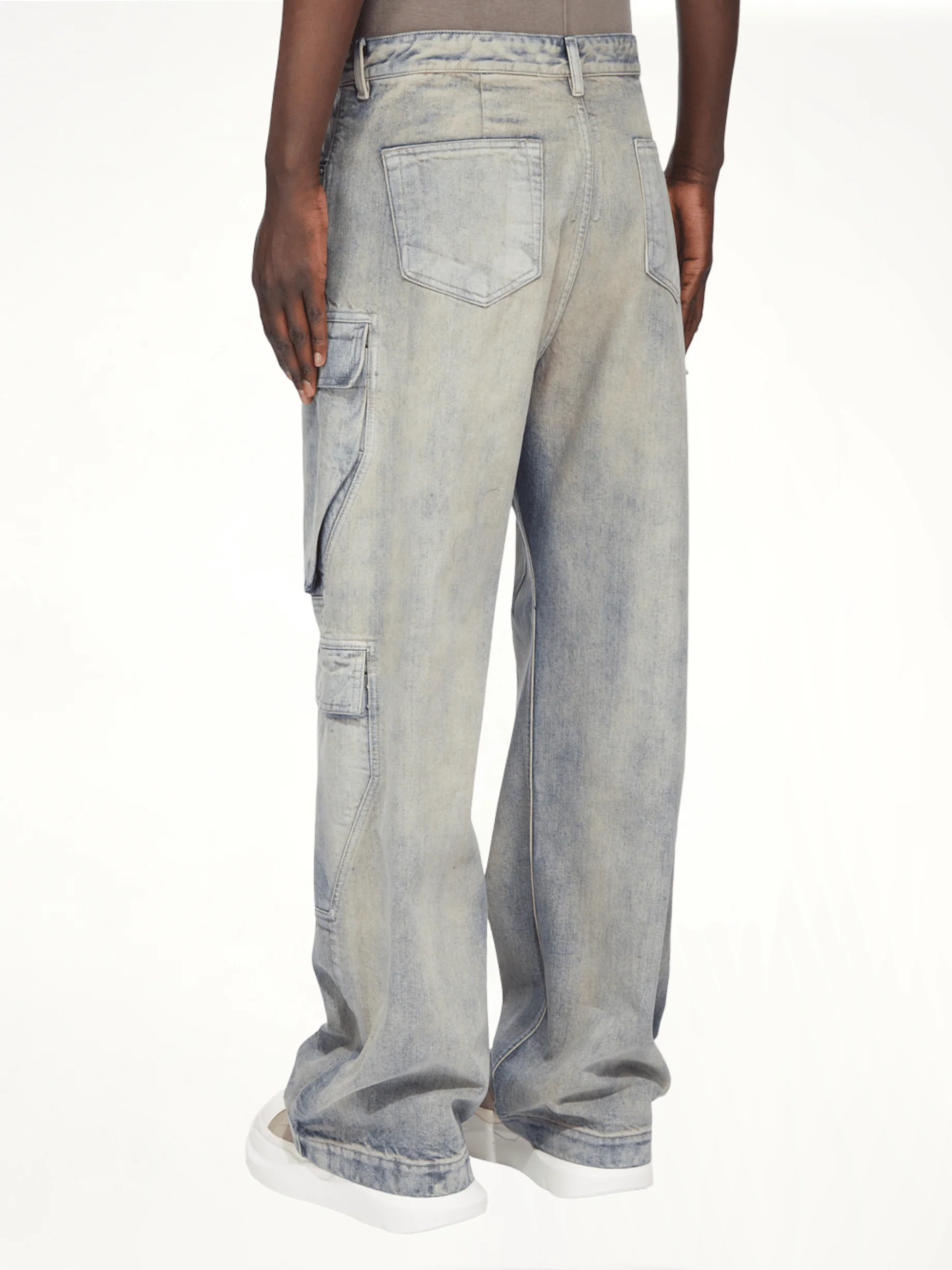 Double Cargo Jeans in Mineral Pearl - Image 6