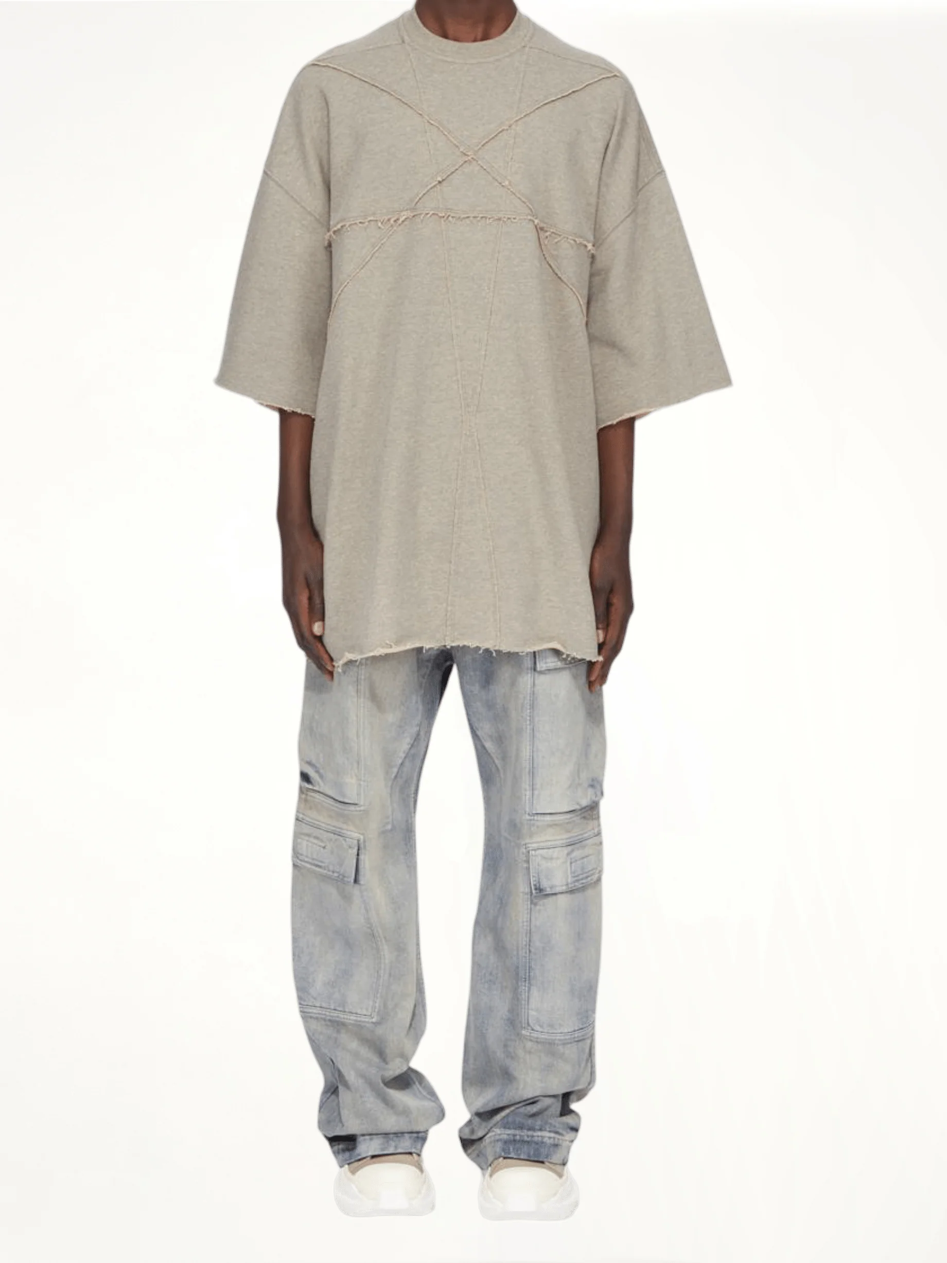 Double Cargo Jeans in Mineral Pearl - Image 7
