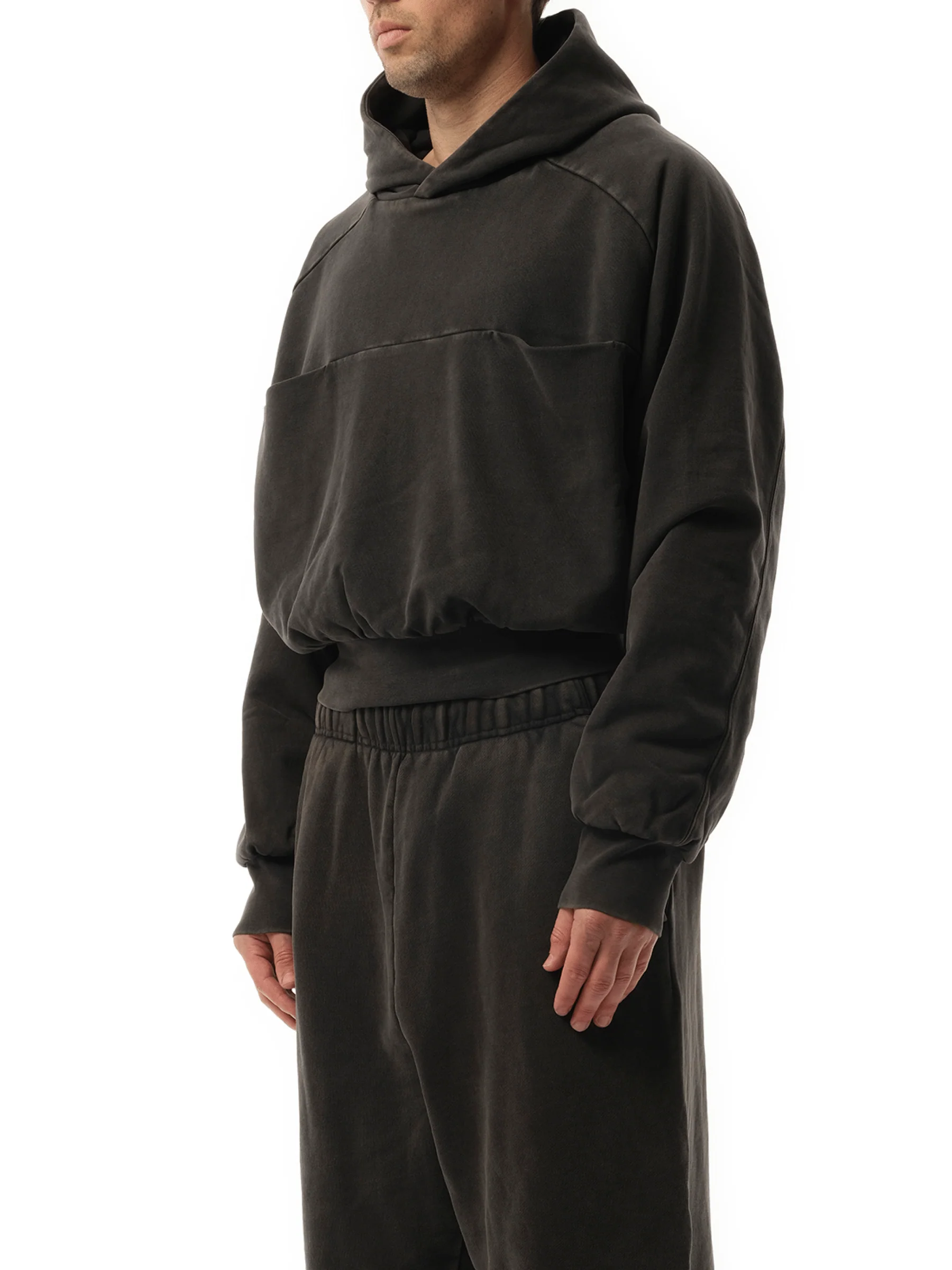 Double Double Hood in Washed Black - Image 5