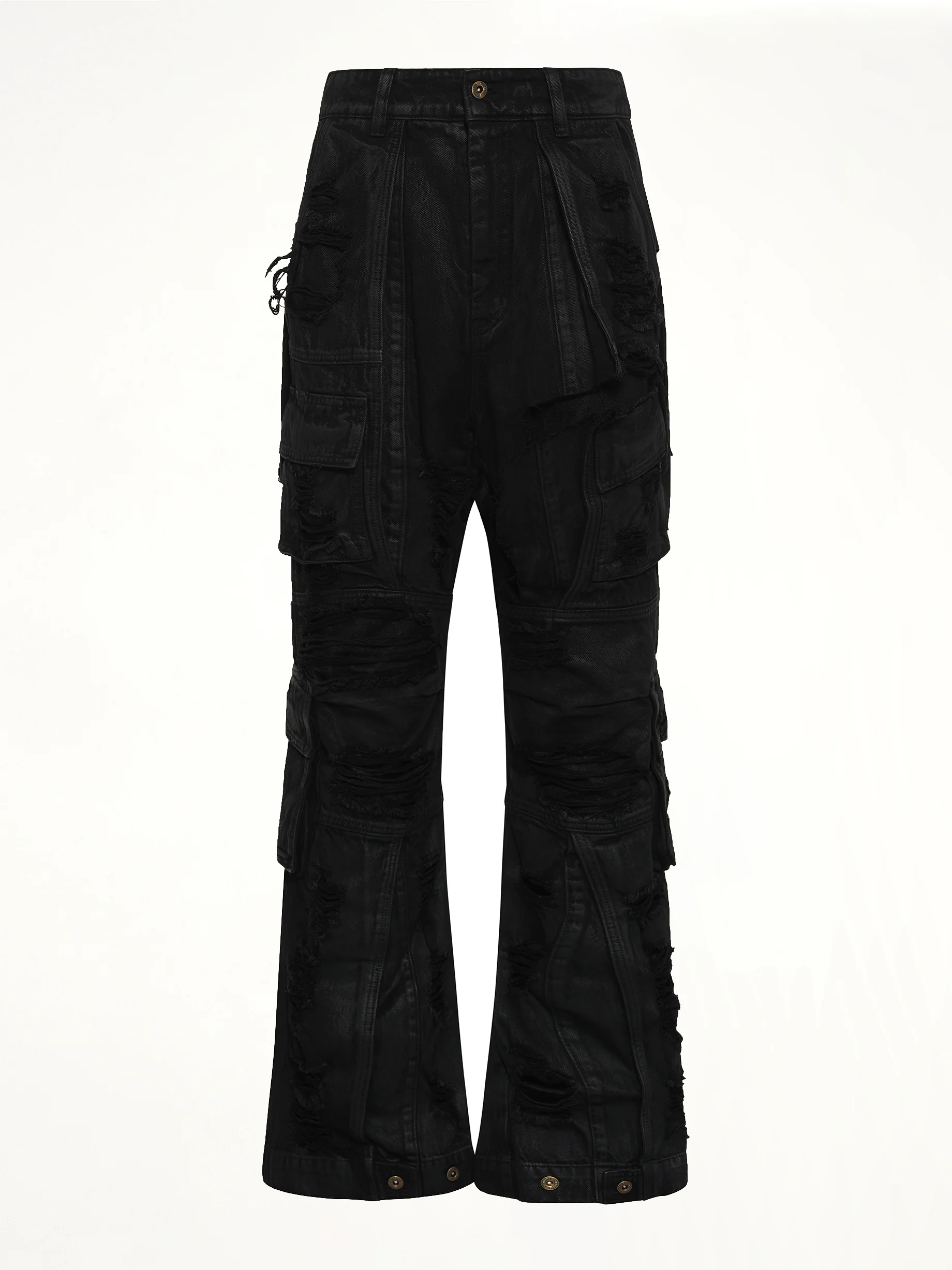 Double-Layer Trousers in Black - Image 2