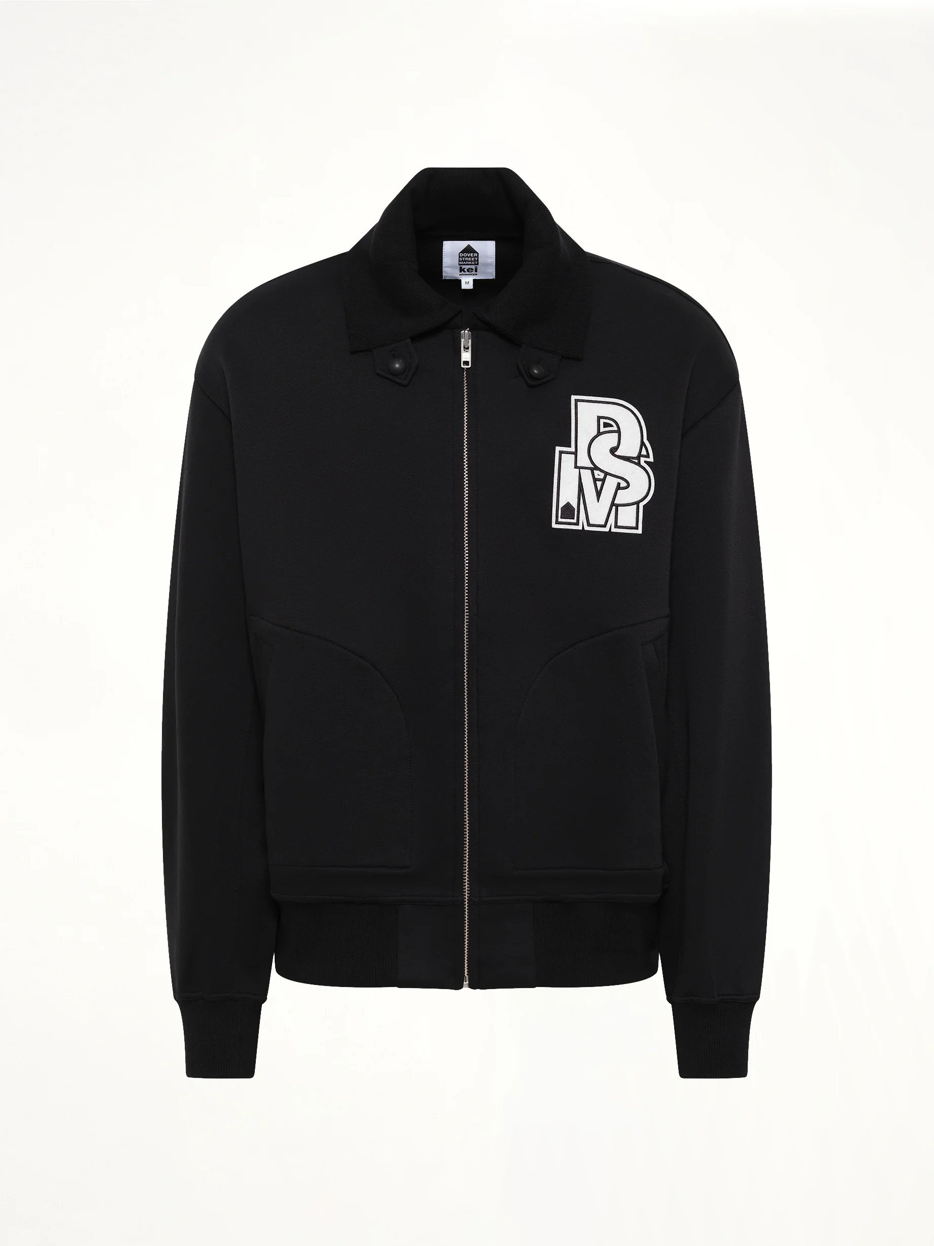 Doublet Knit Varsity Jacket in Black - Image 2