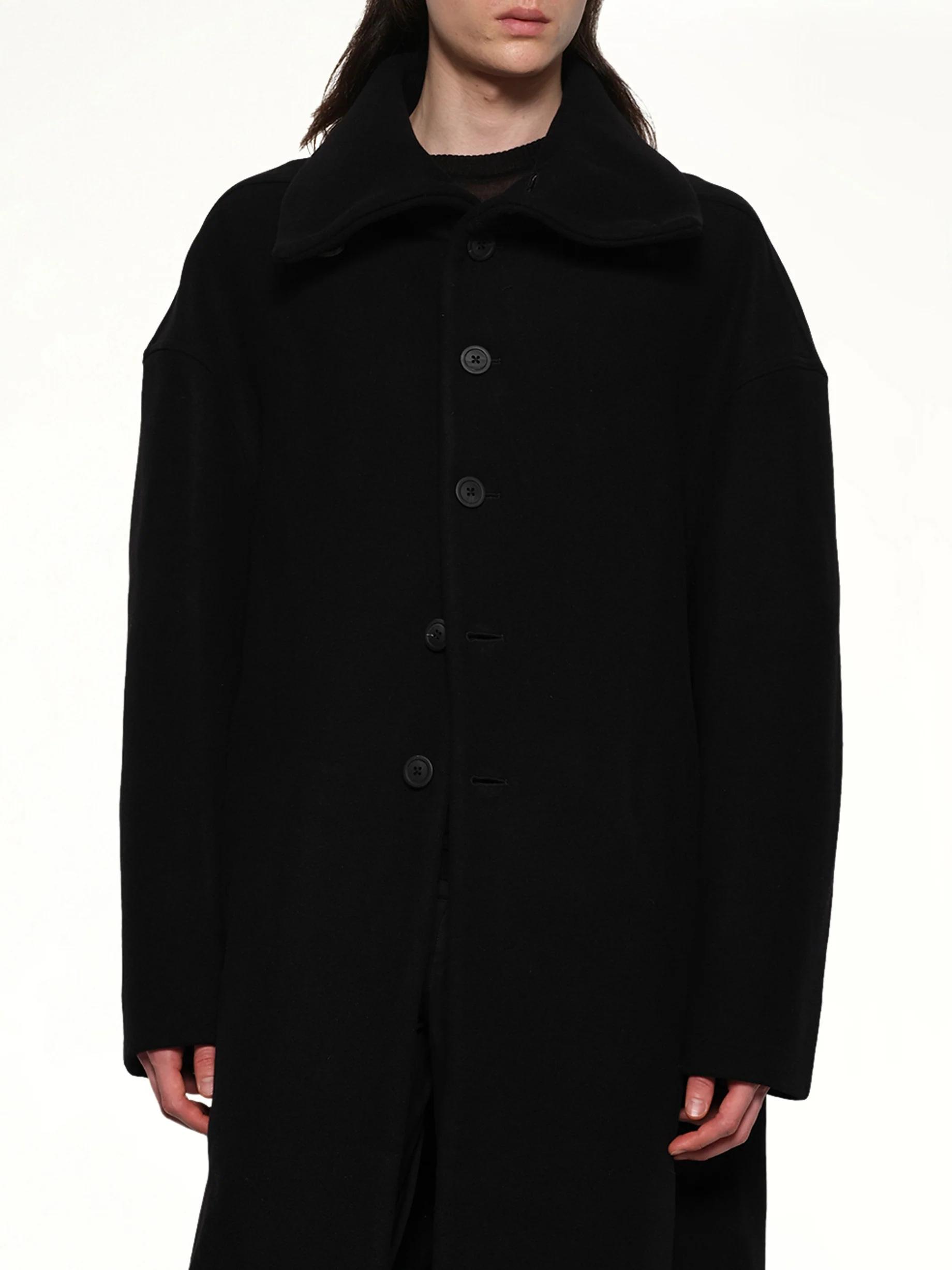 Dracucollar Coat in Black - Image 6