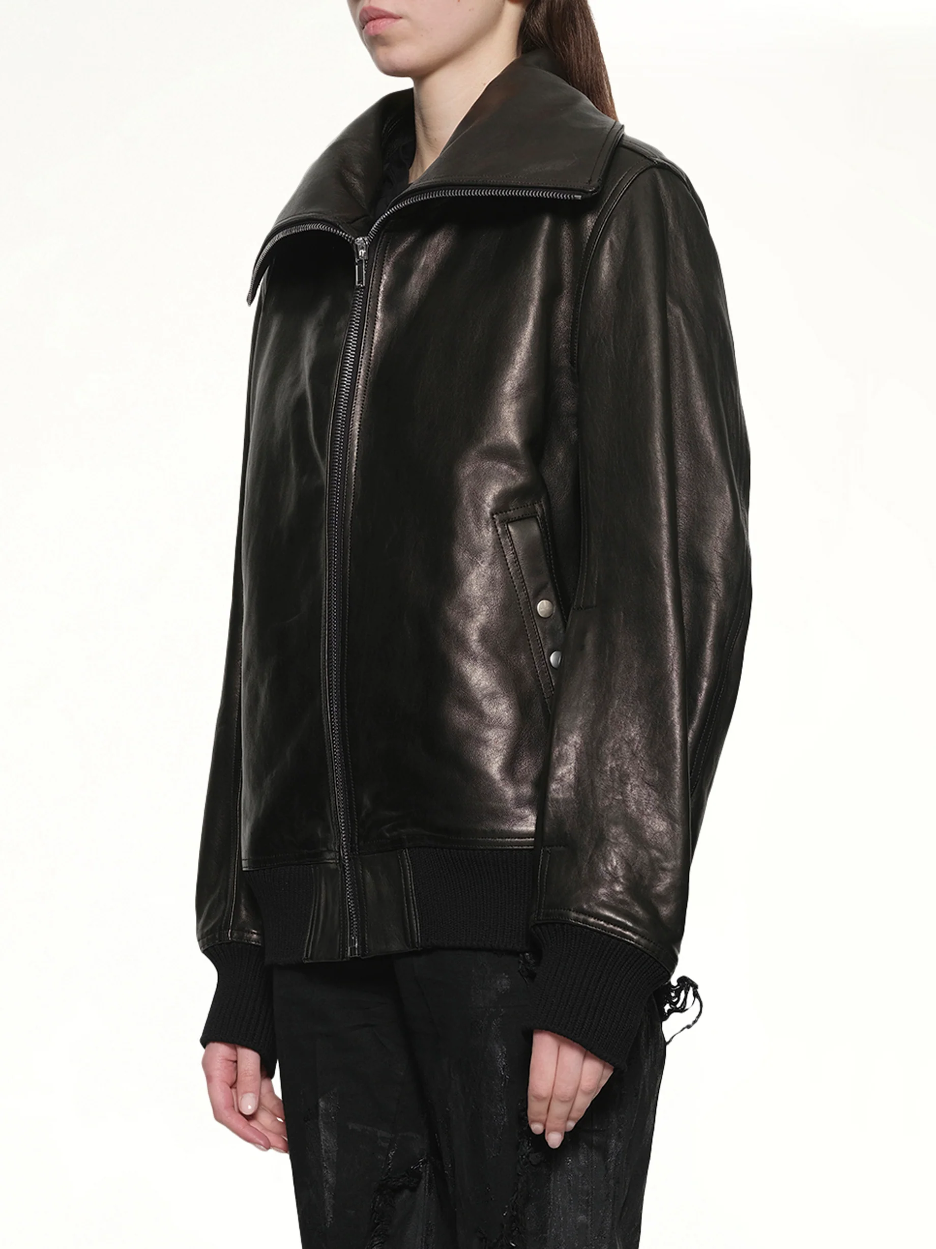 Dracucollar Leather Flight in Black - Image 3