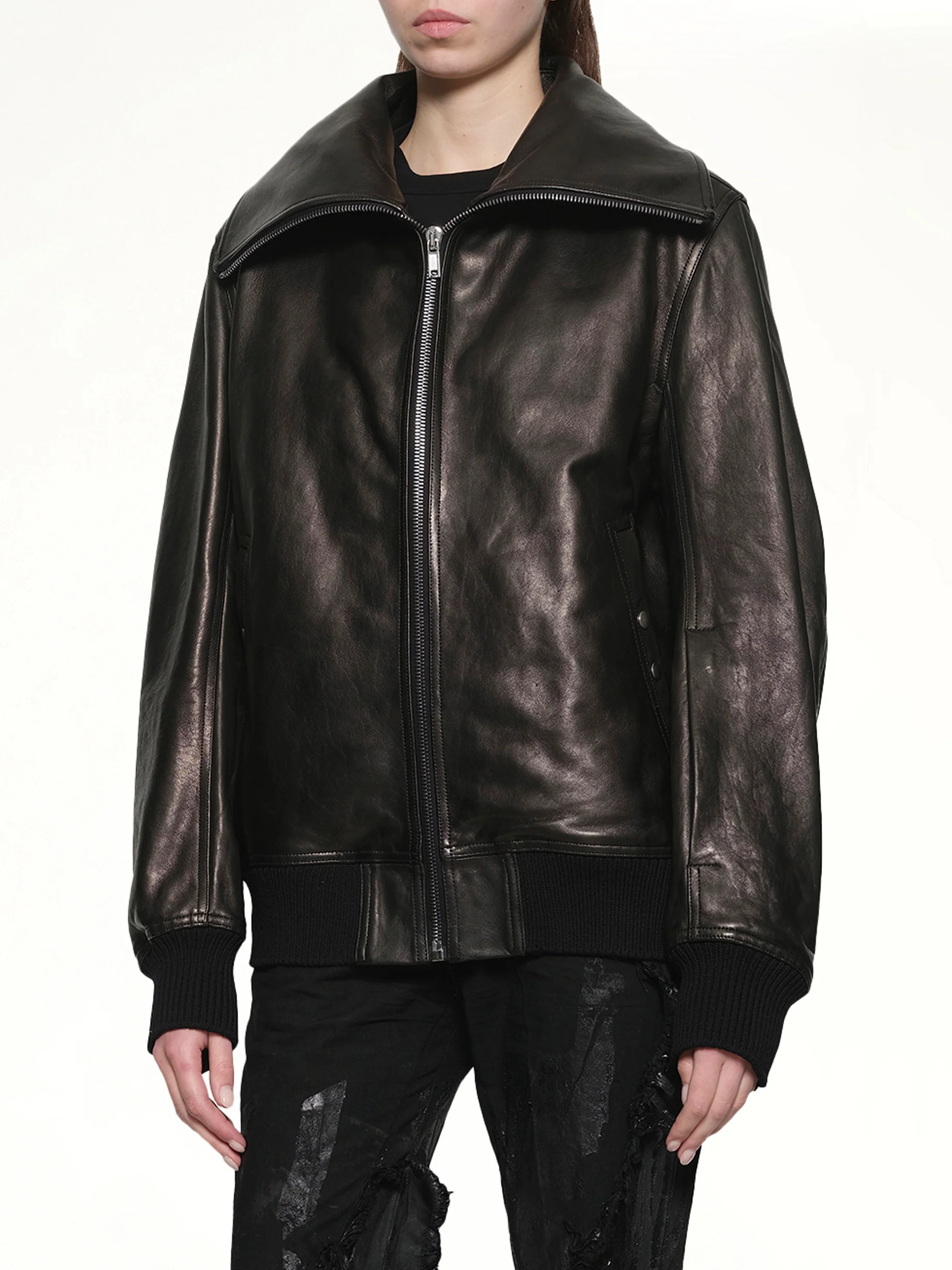 Dracucollar Leather Flight in Black - Image 6