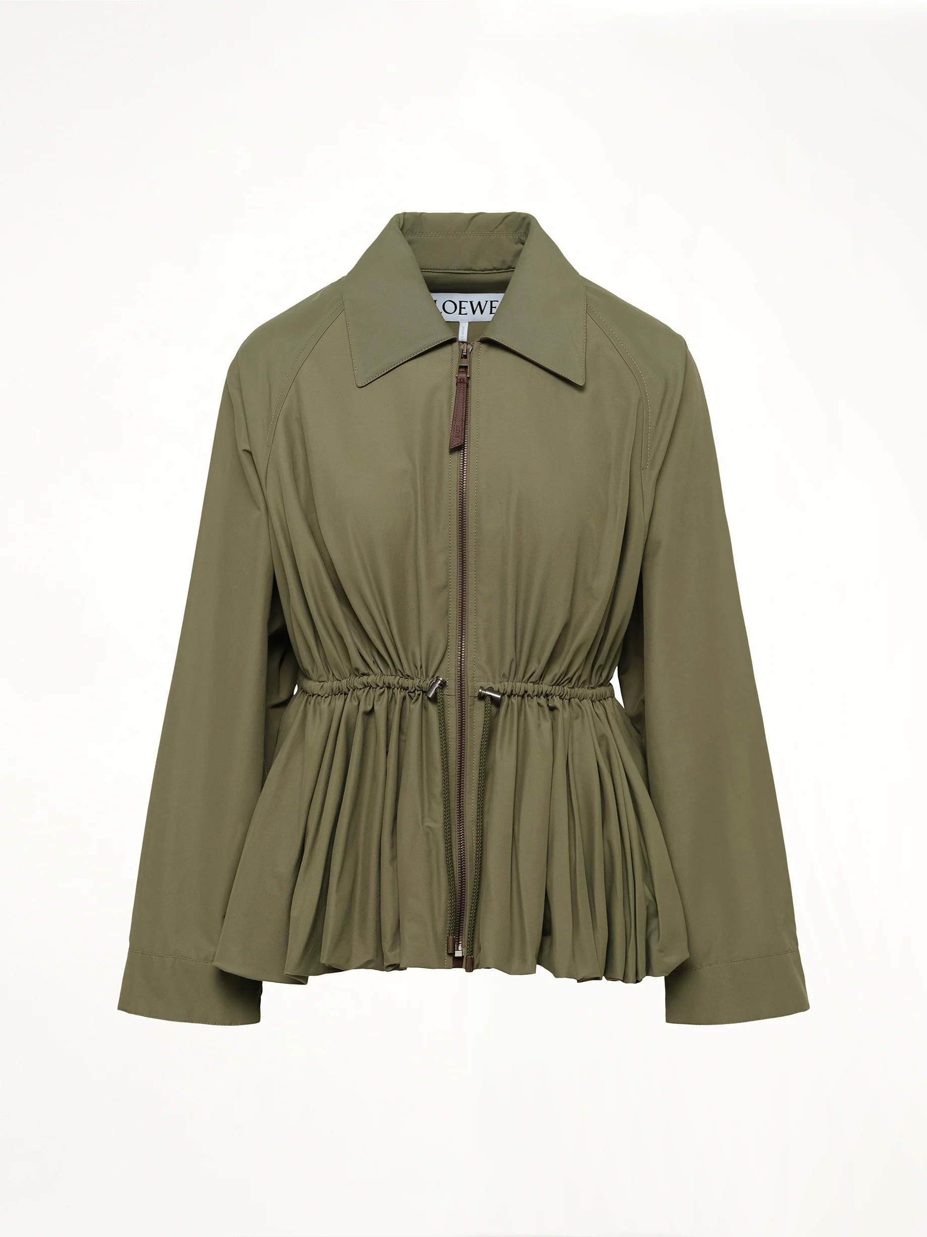 Drape Jacket in Khaki Green - Image 2
