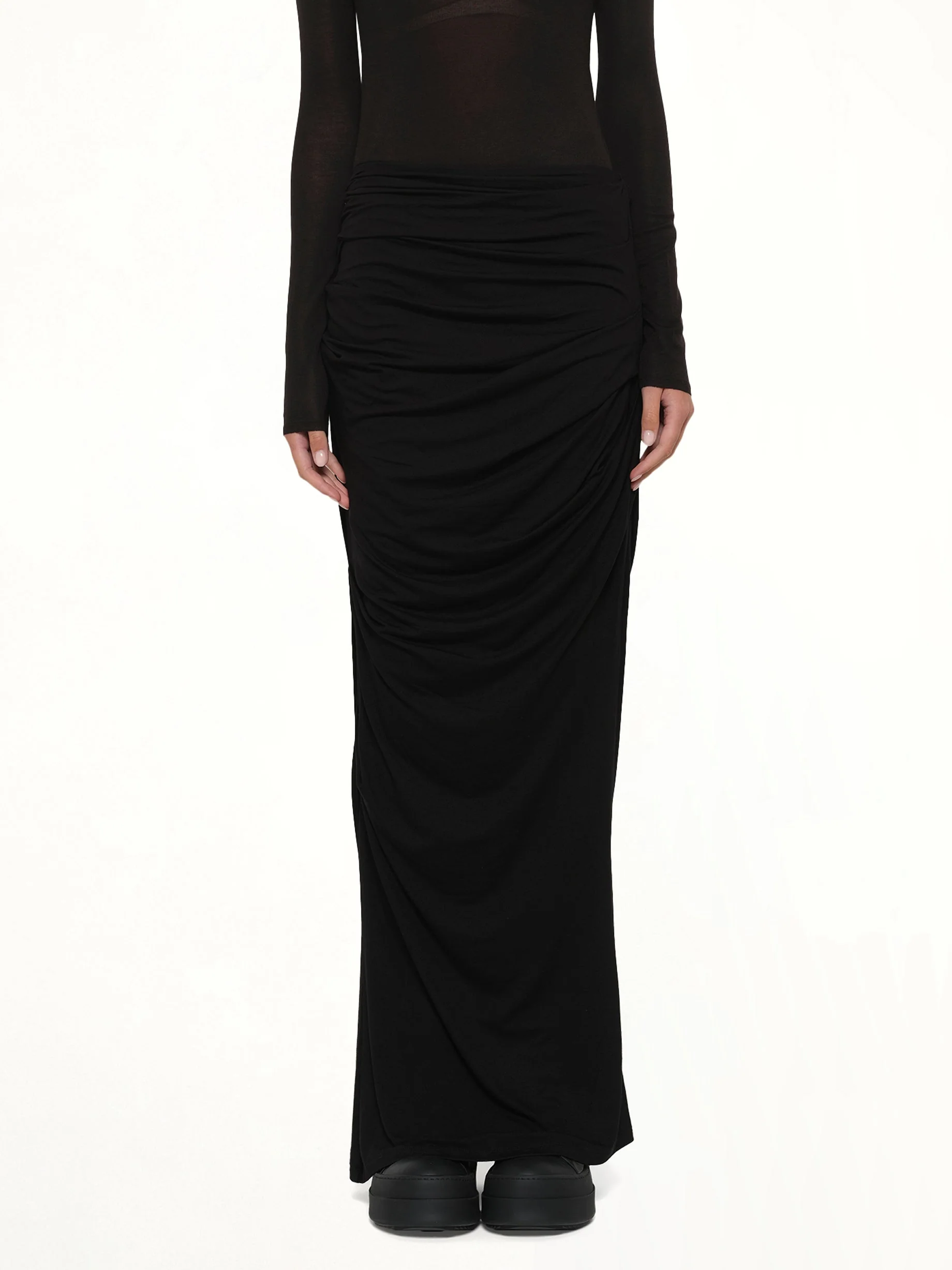 Drape Skirt in Black