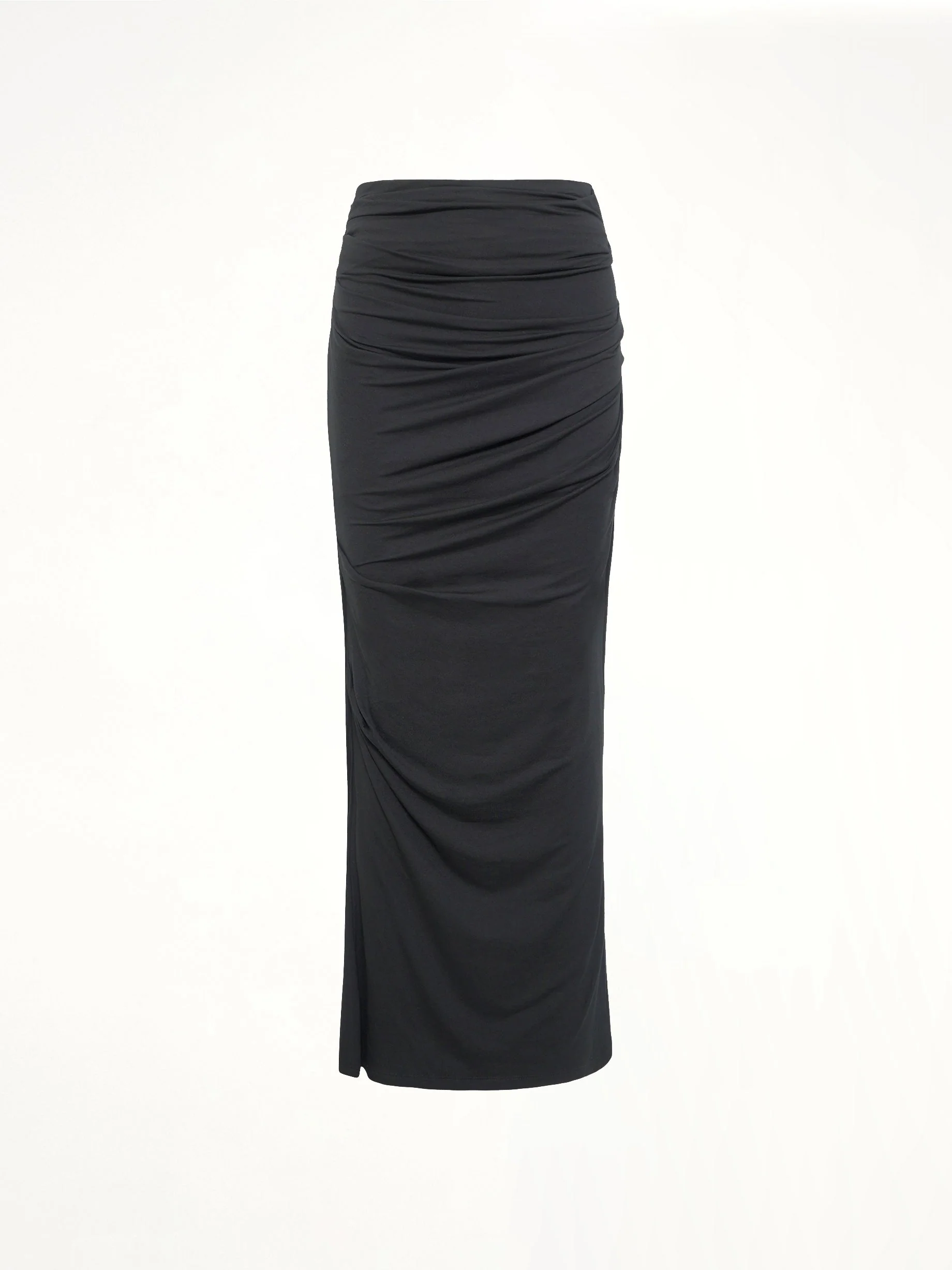 Drape Skirt in Black - Image 2