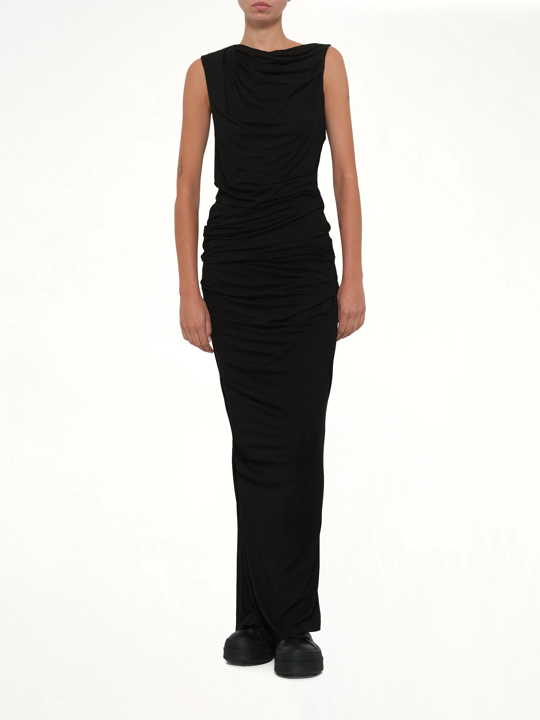Drape Skirt in Black - Image 7