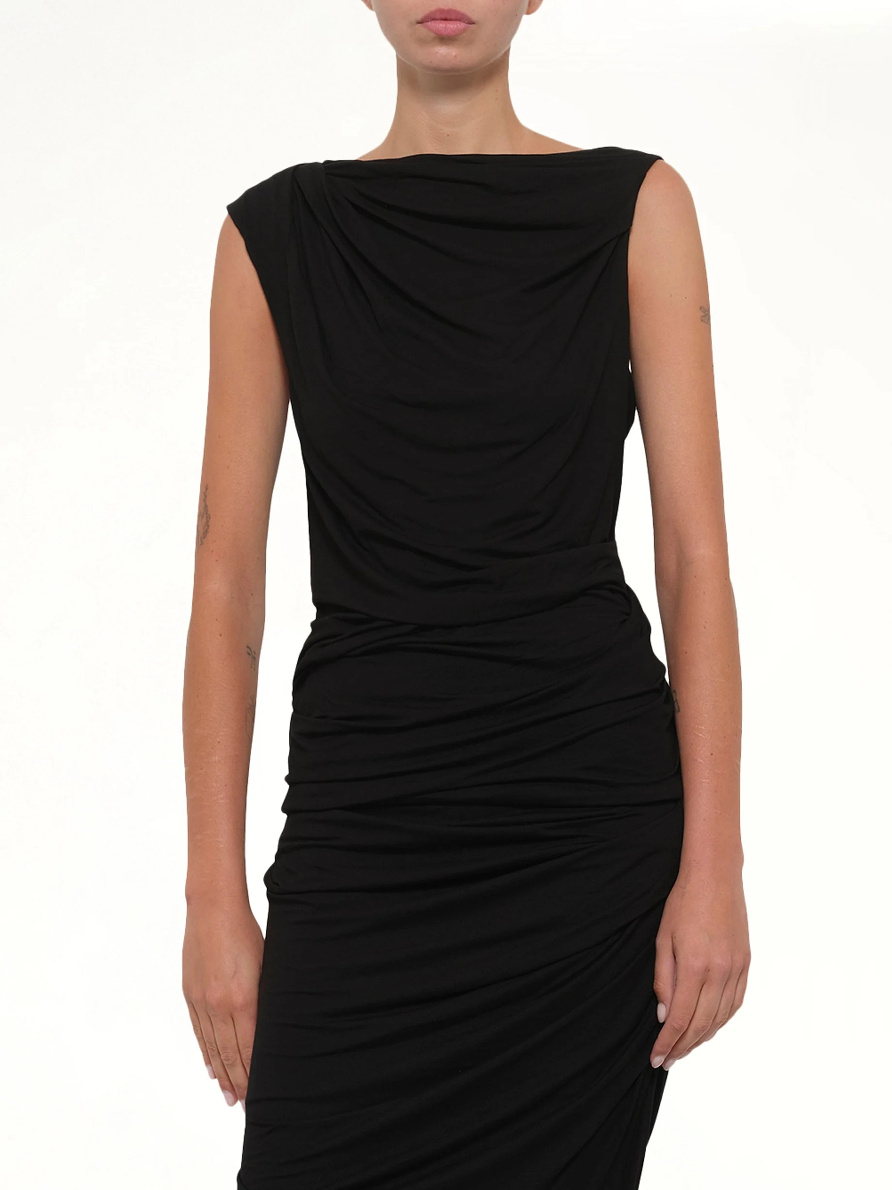 Drape Tank in Black - Image 6