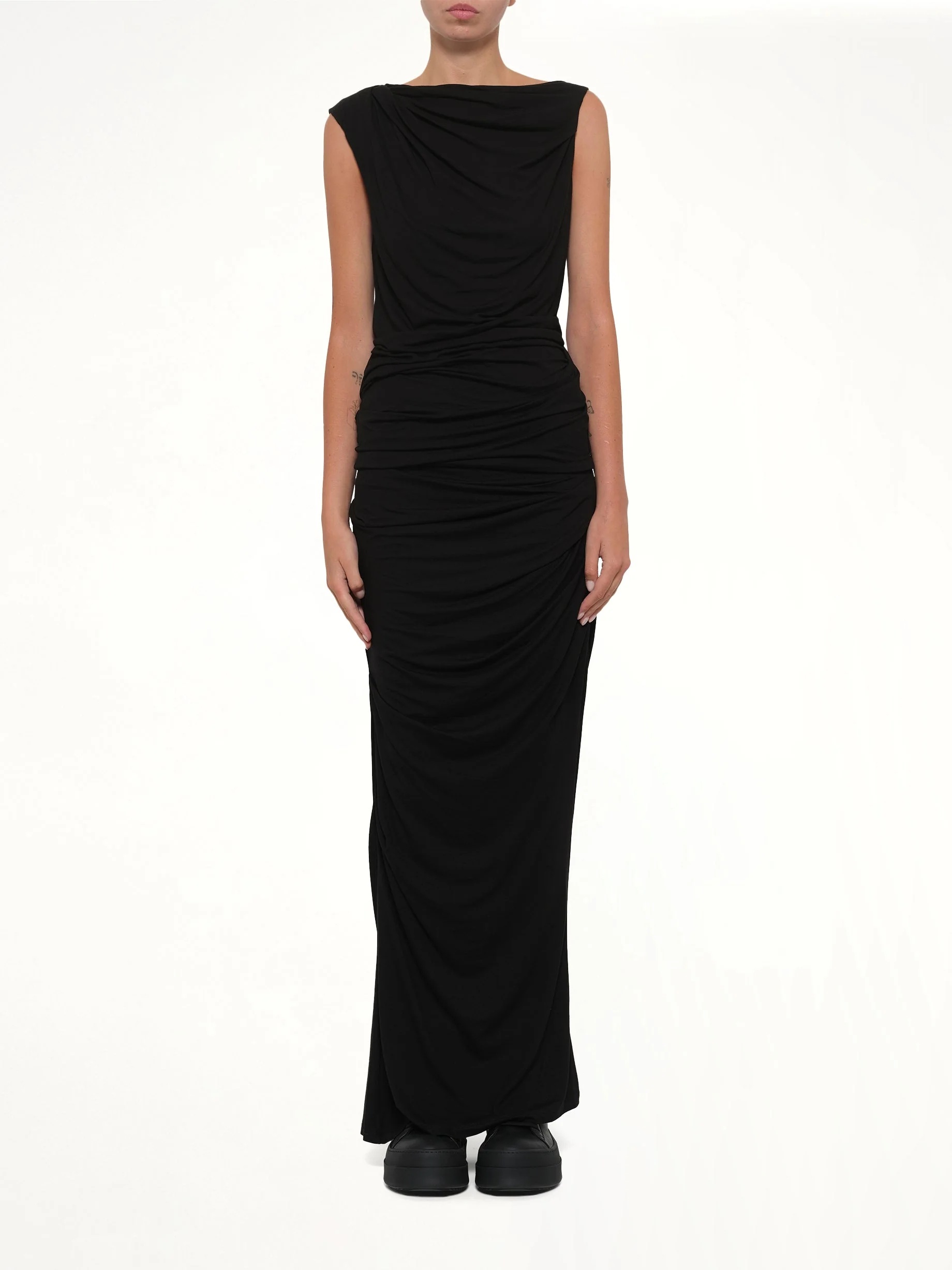 Drape Tank in Black - Image 7
