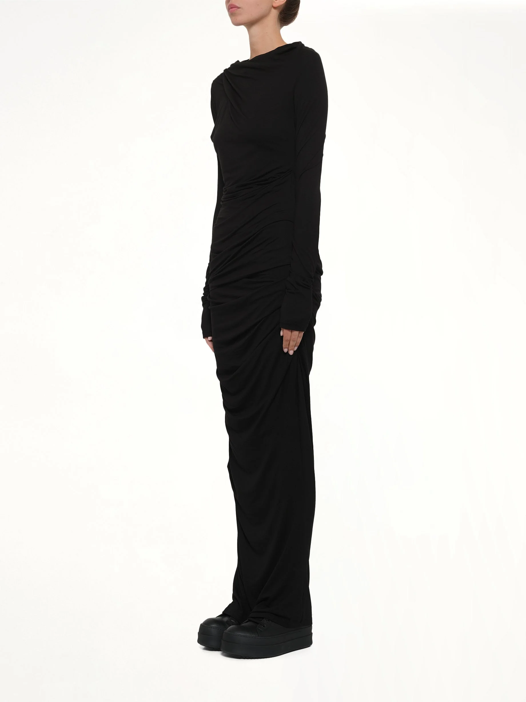 Drape Top in Black - Image 4