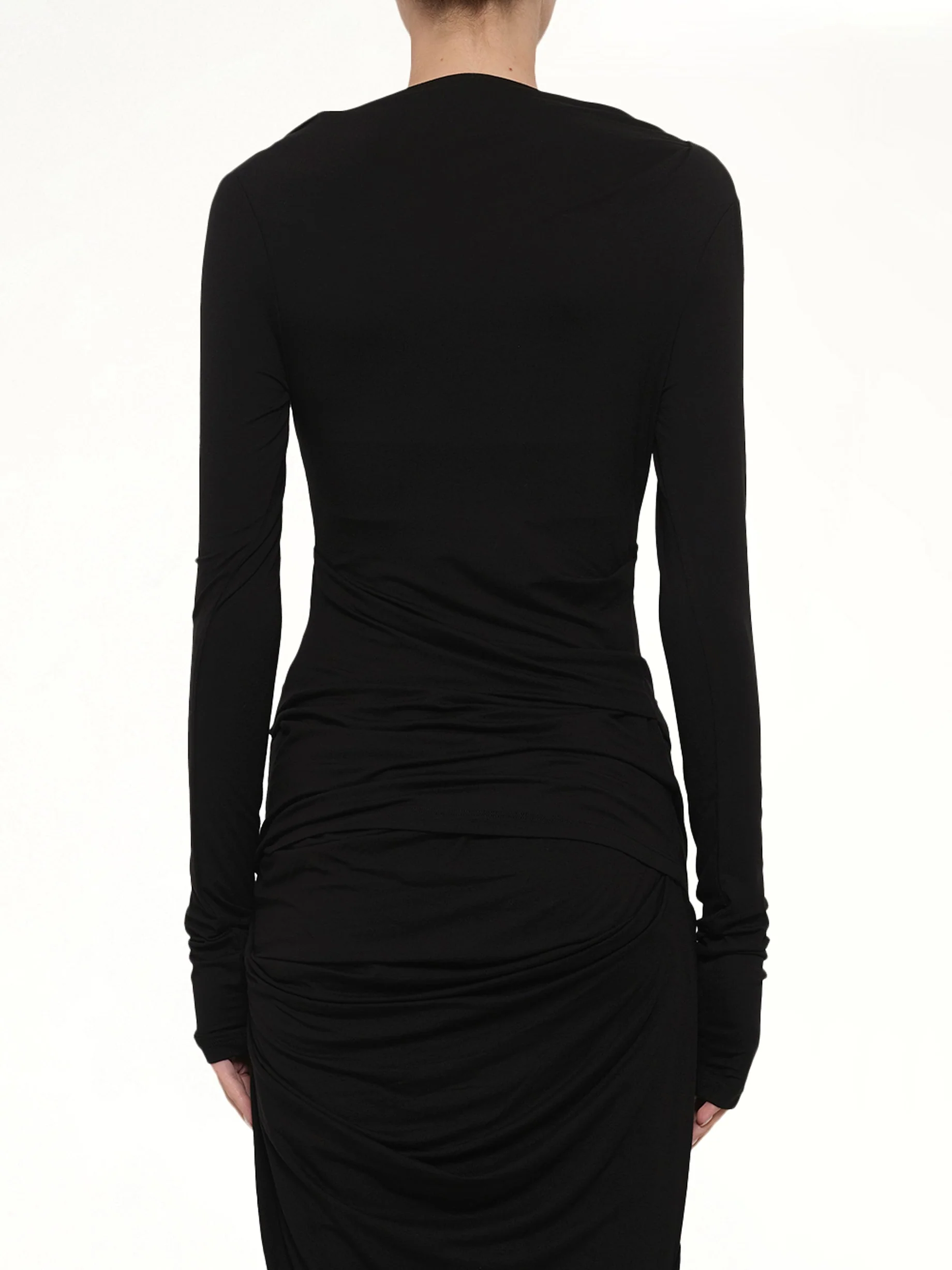 Drape Top in Black - Image 5