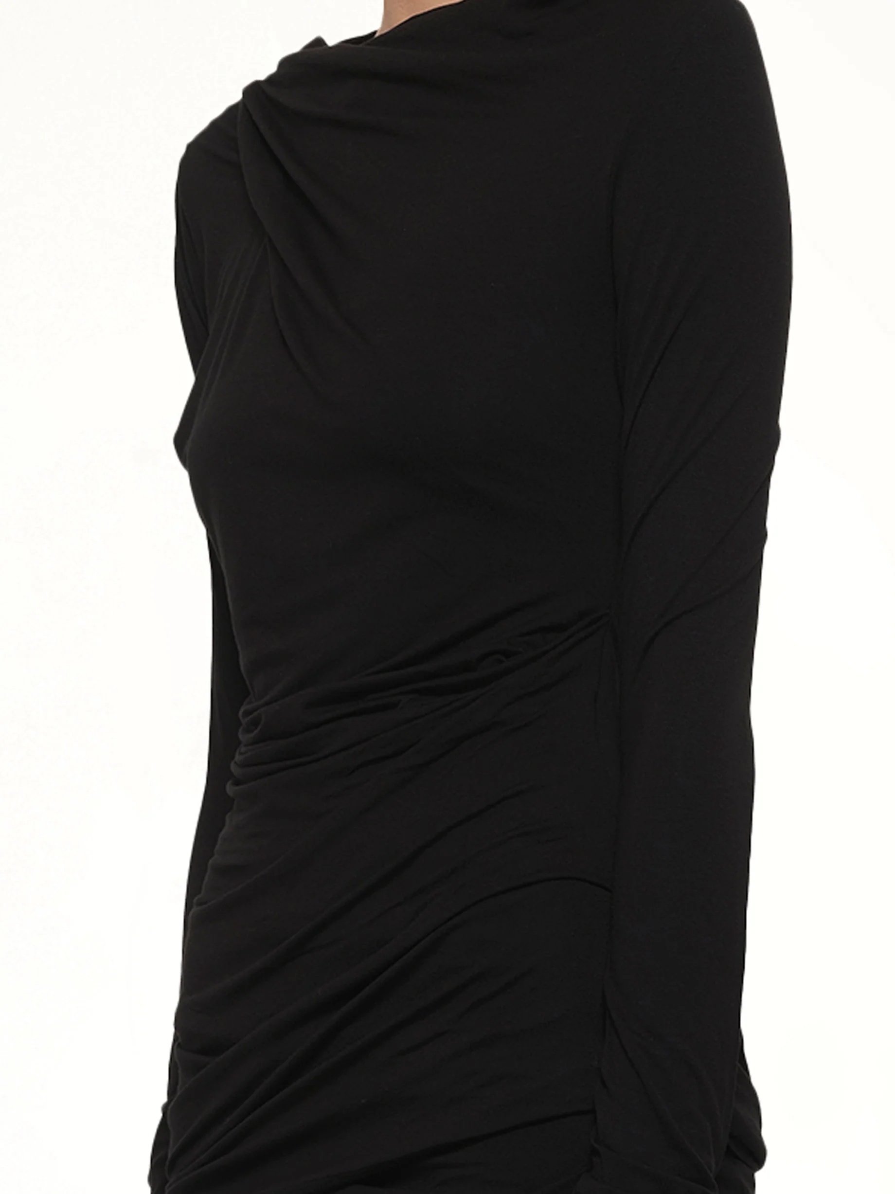 Drape Top in Black - Image 8