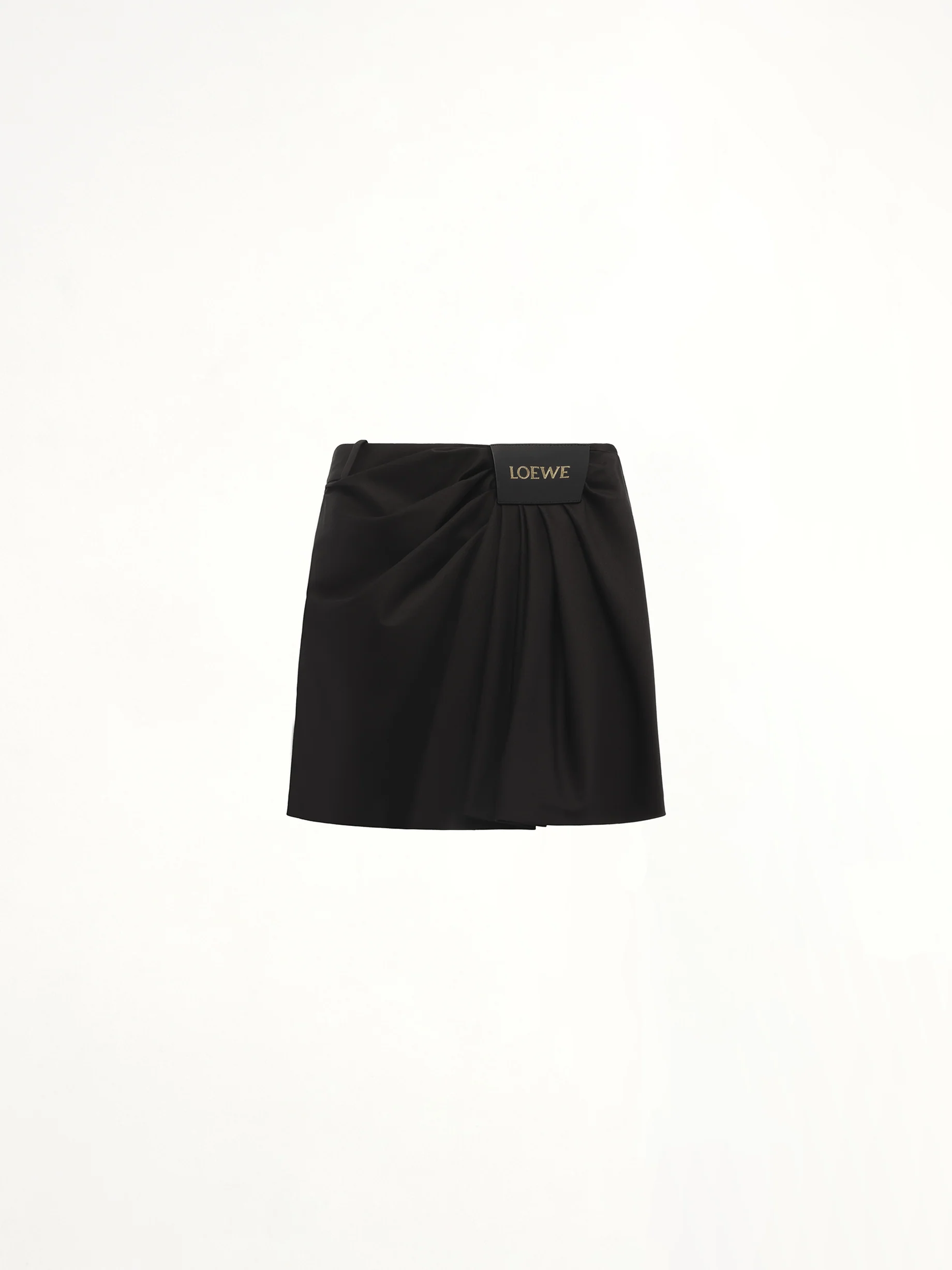 Draped Skirt in Black - Image 2