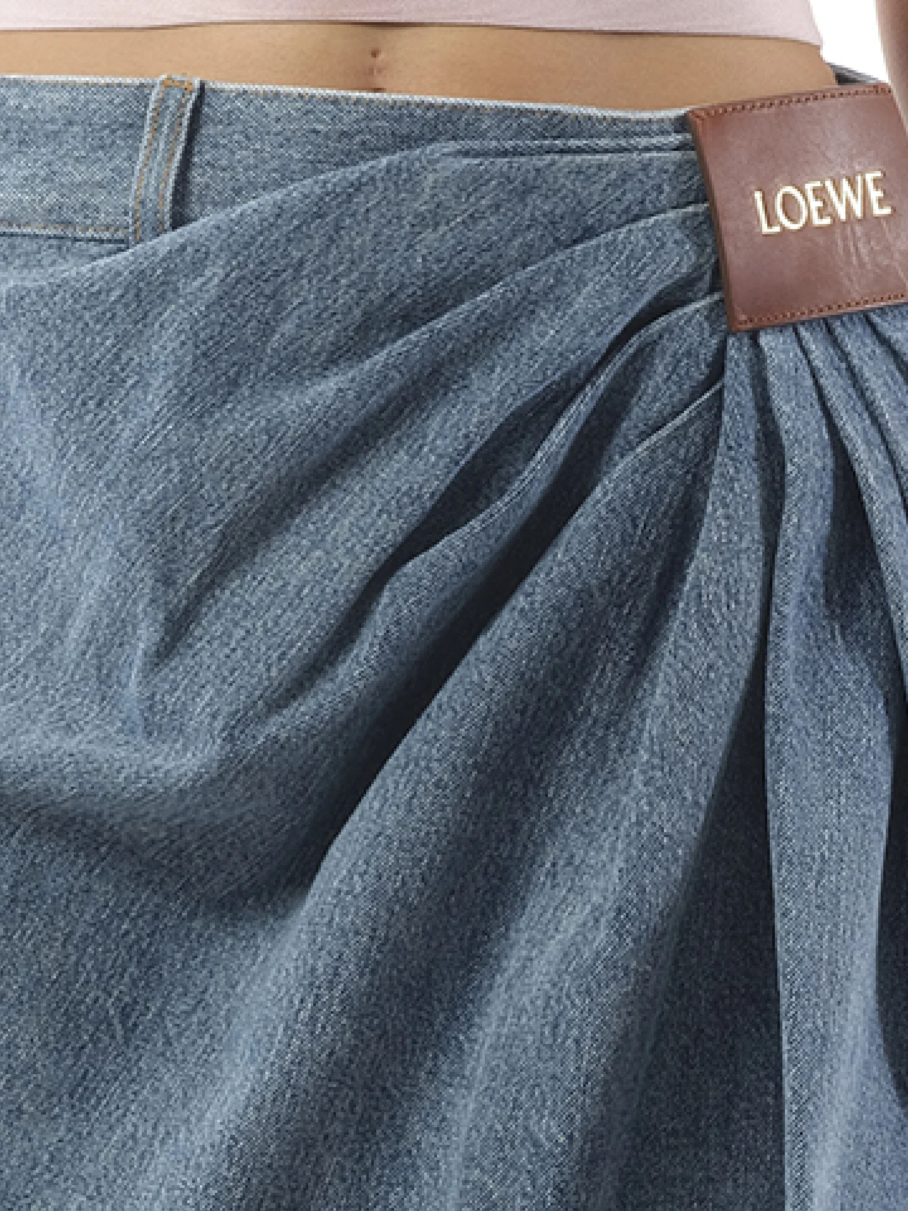 Draped Skirt in Indigo Blue - Image 3
